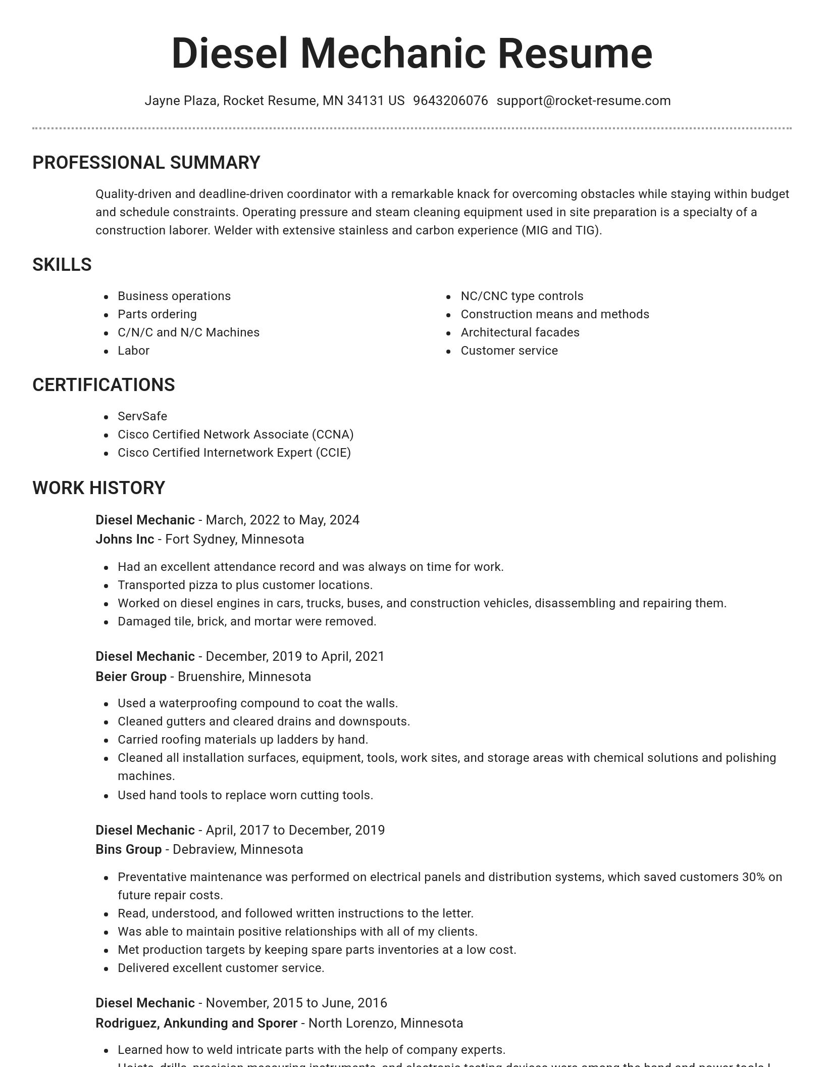 Brilliant resume template