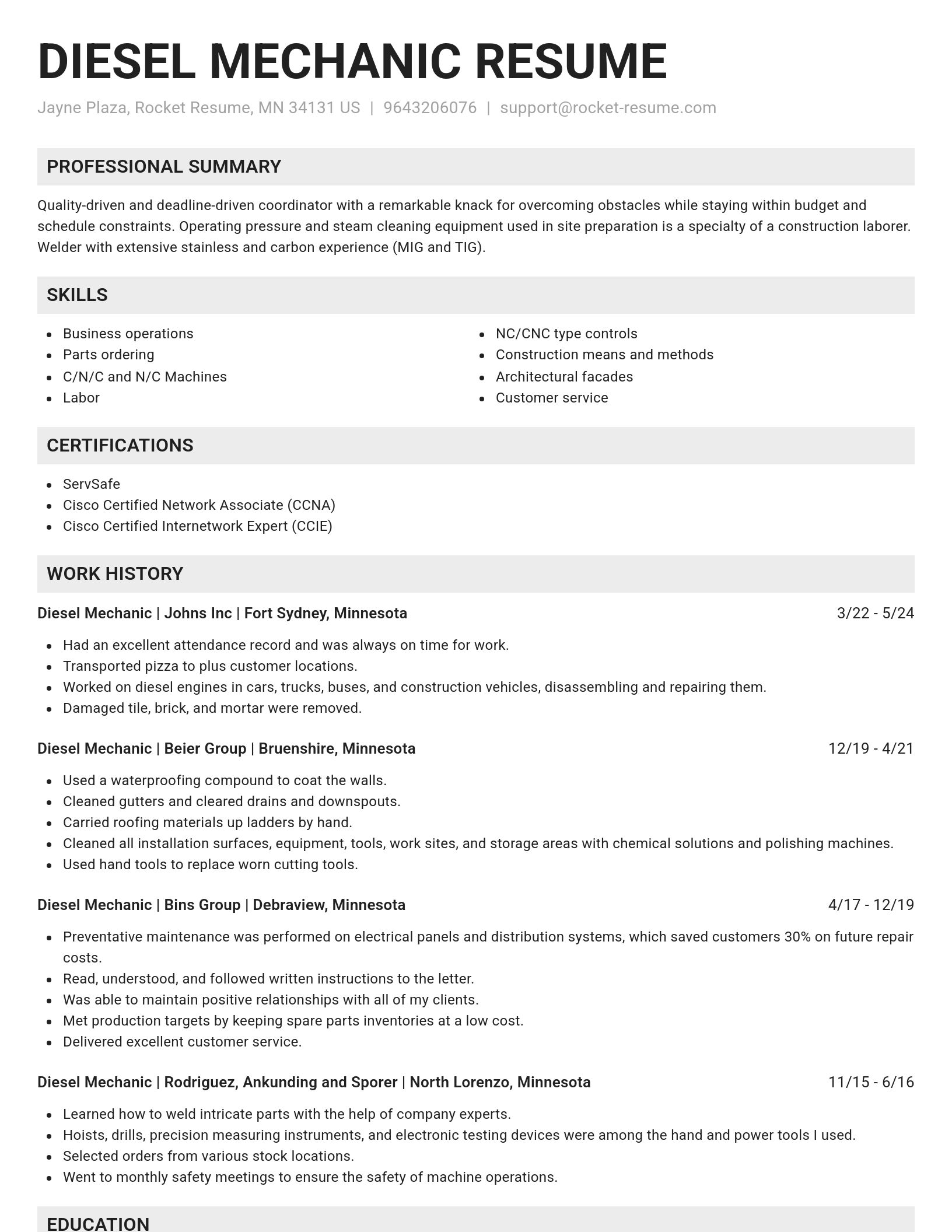 Genius resume template