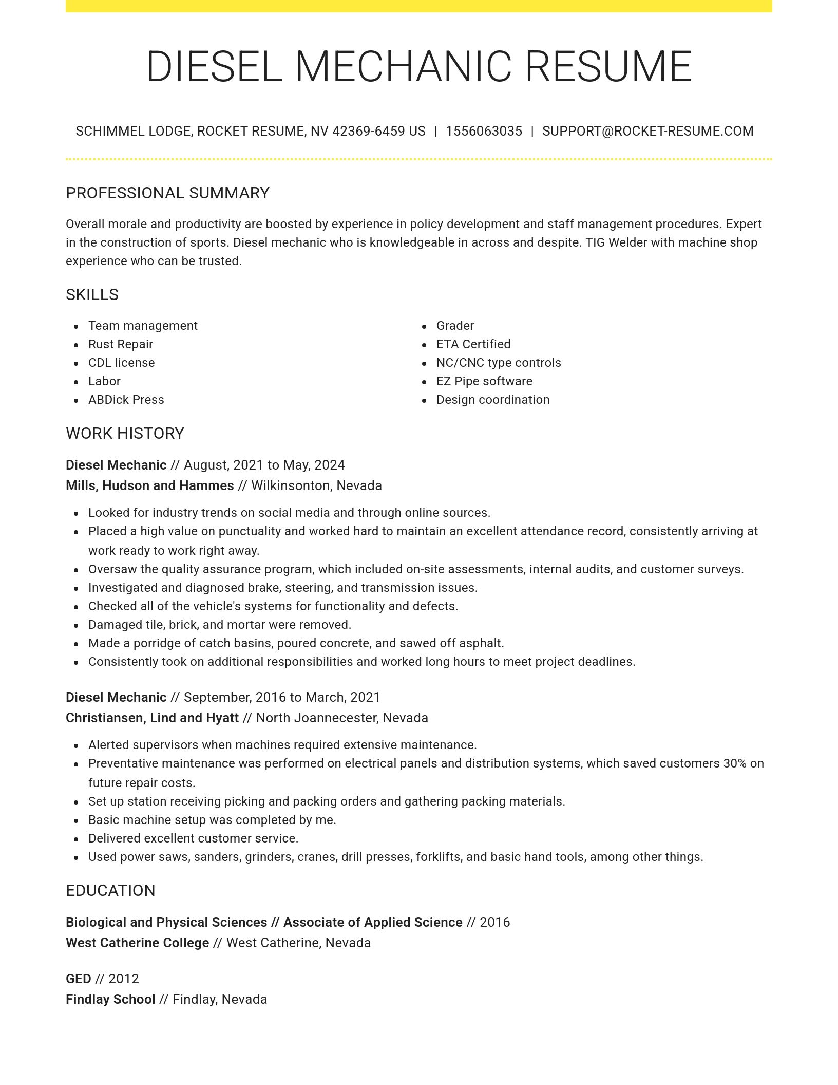 Grand resume template