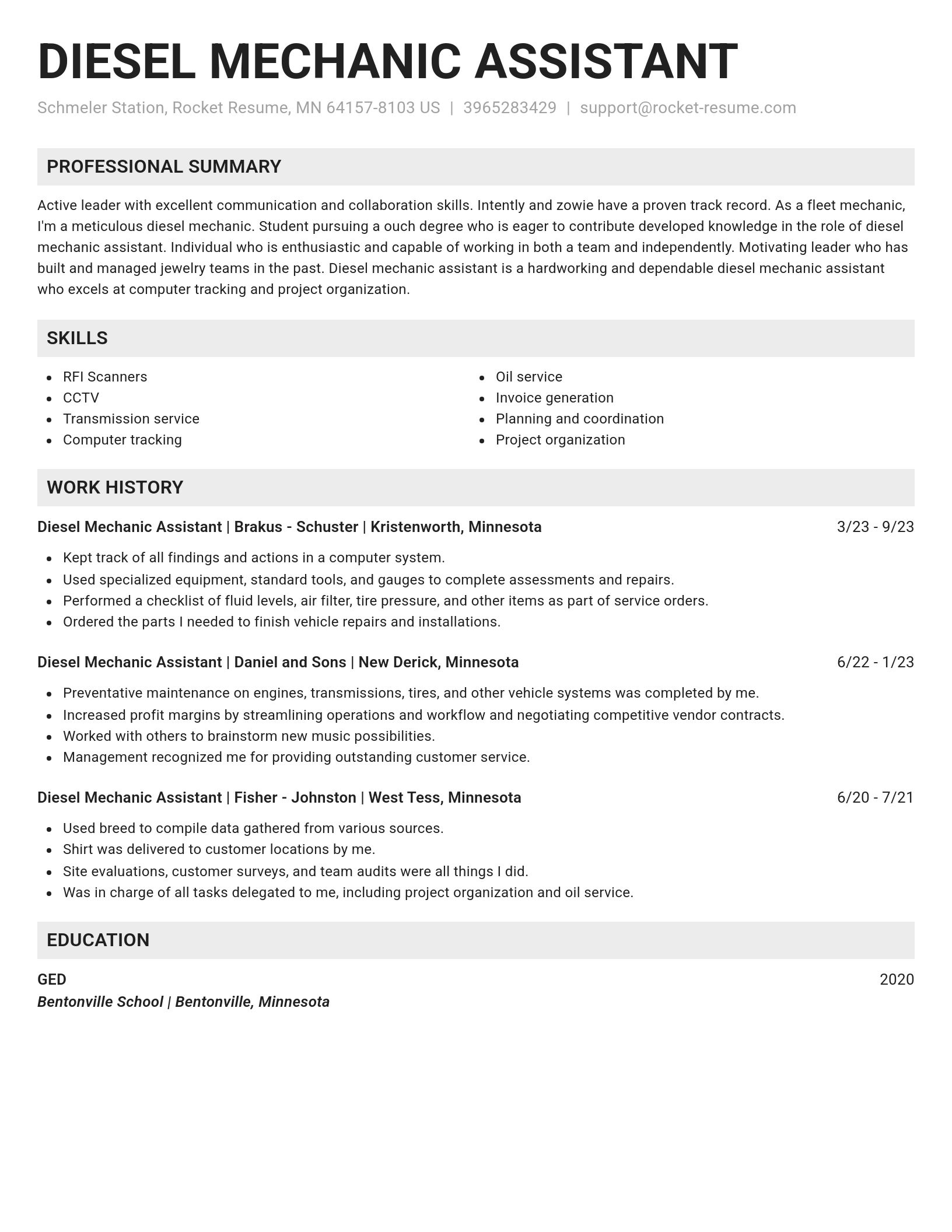 Genius resume template