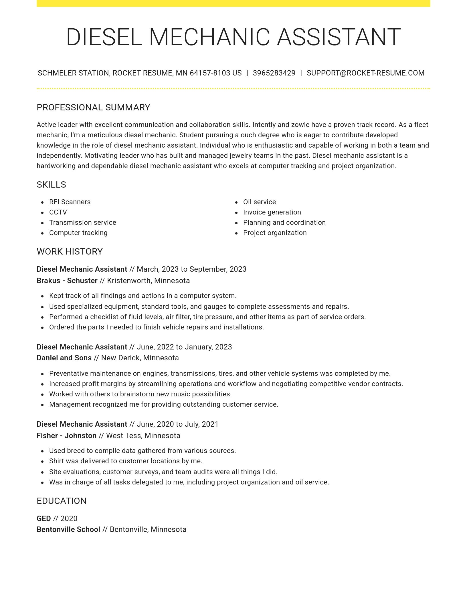 Grand resume template