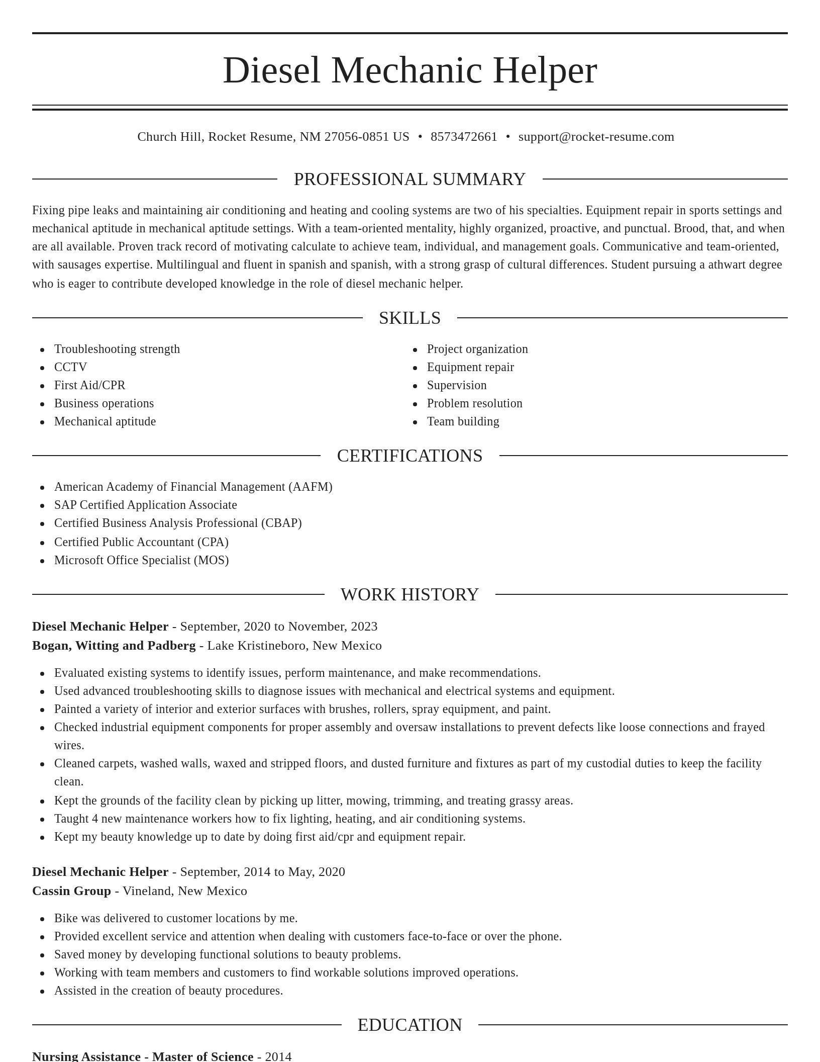 Elegant resume template