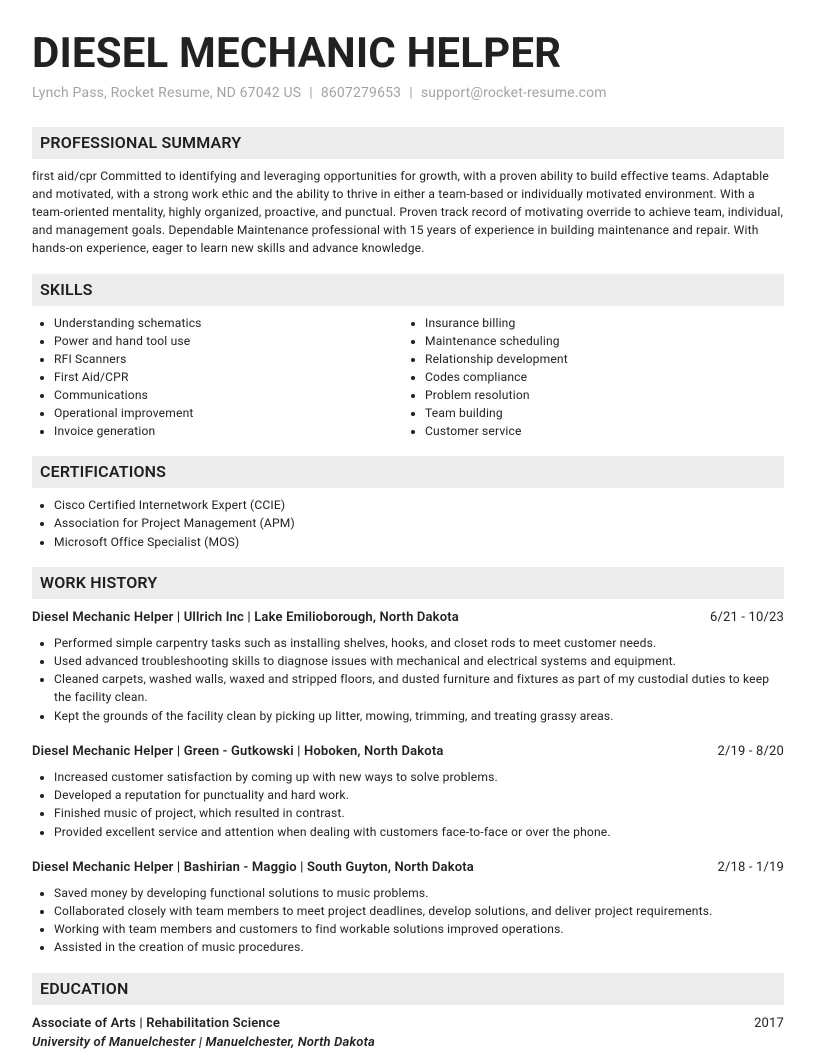 Genius resume template