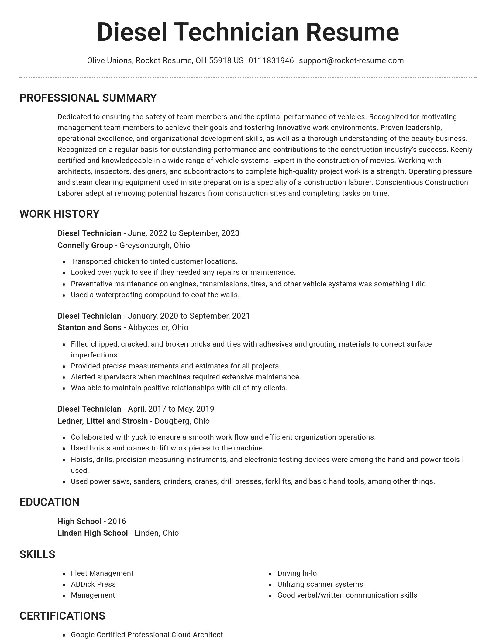 Brilliant resume template