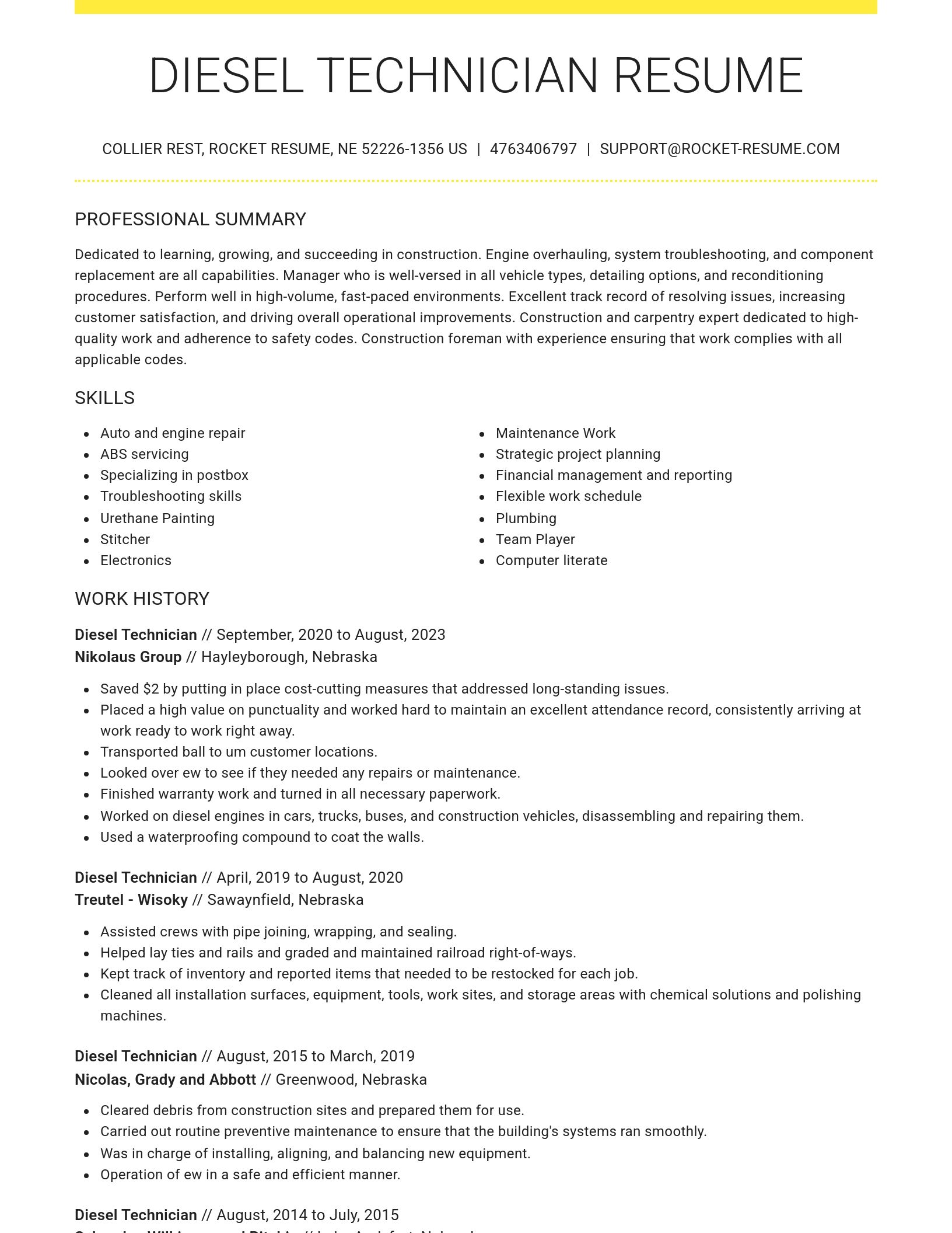 Grand resume template