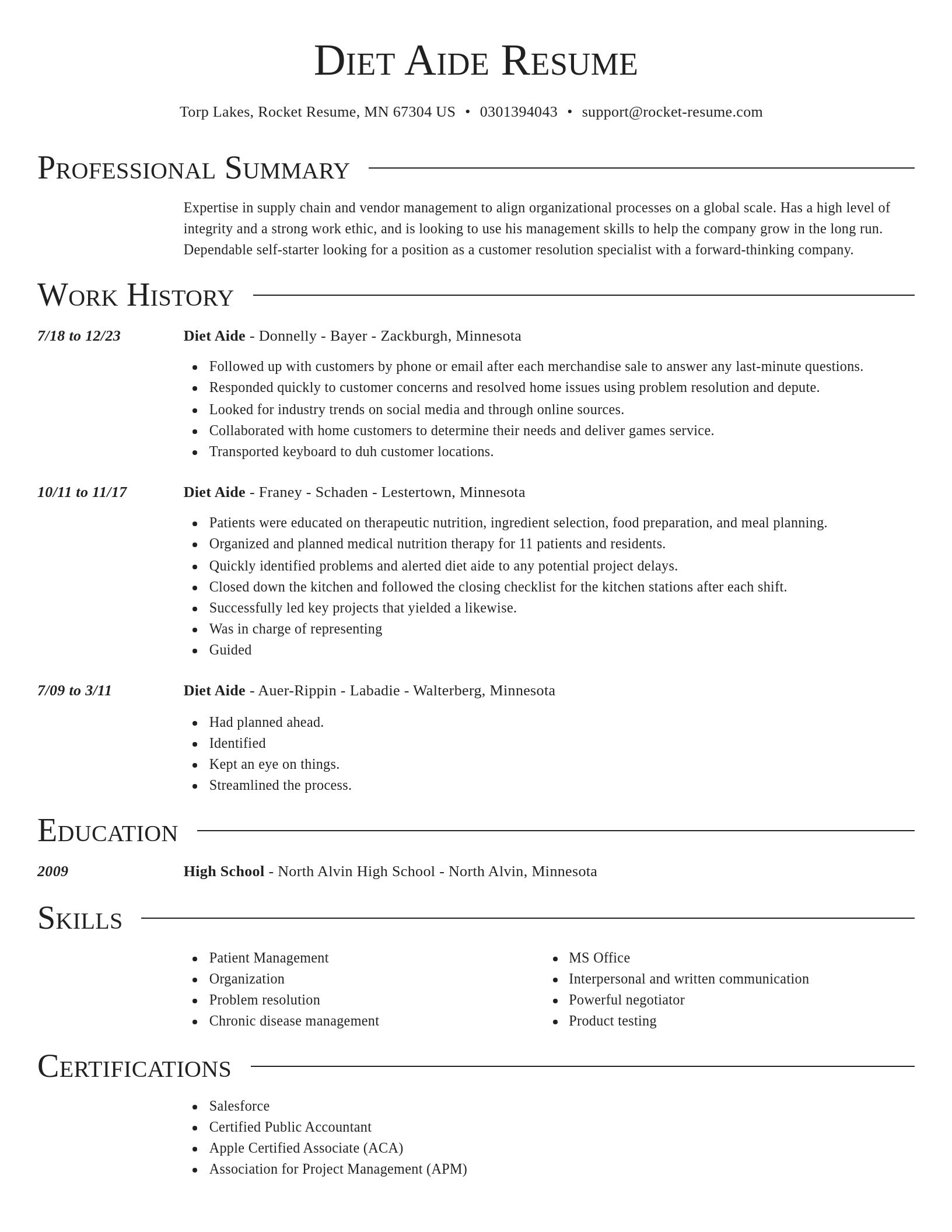 Director resume template