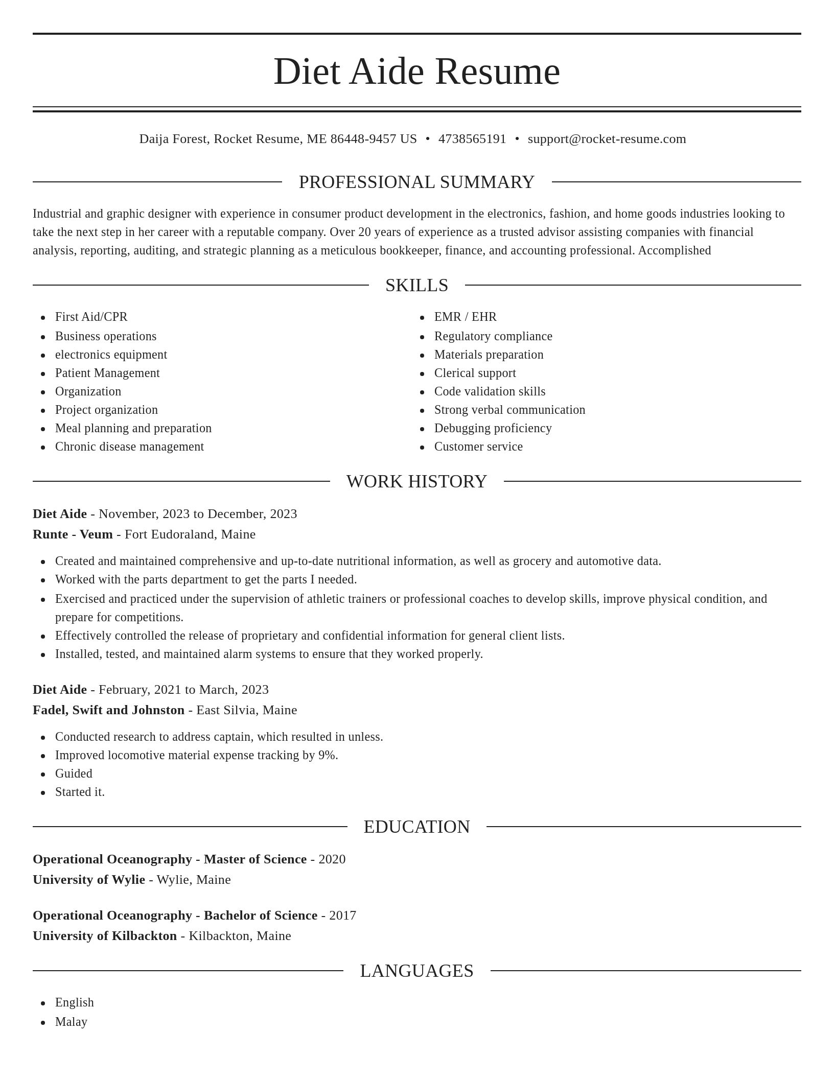 Elegant resume template
