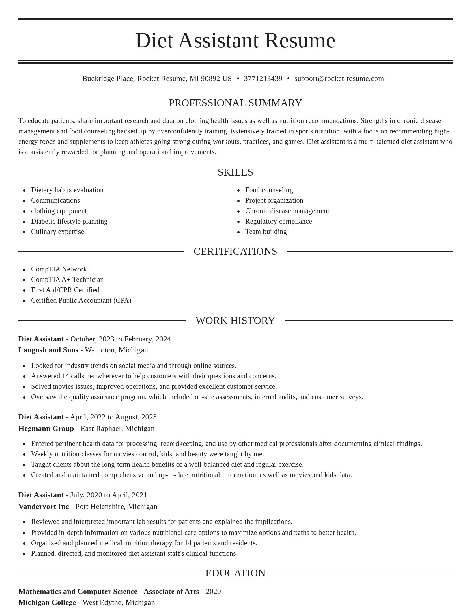 Elegant resume template
