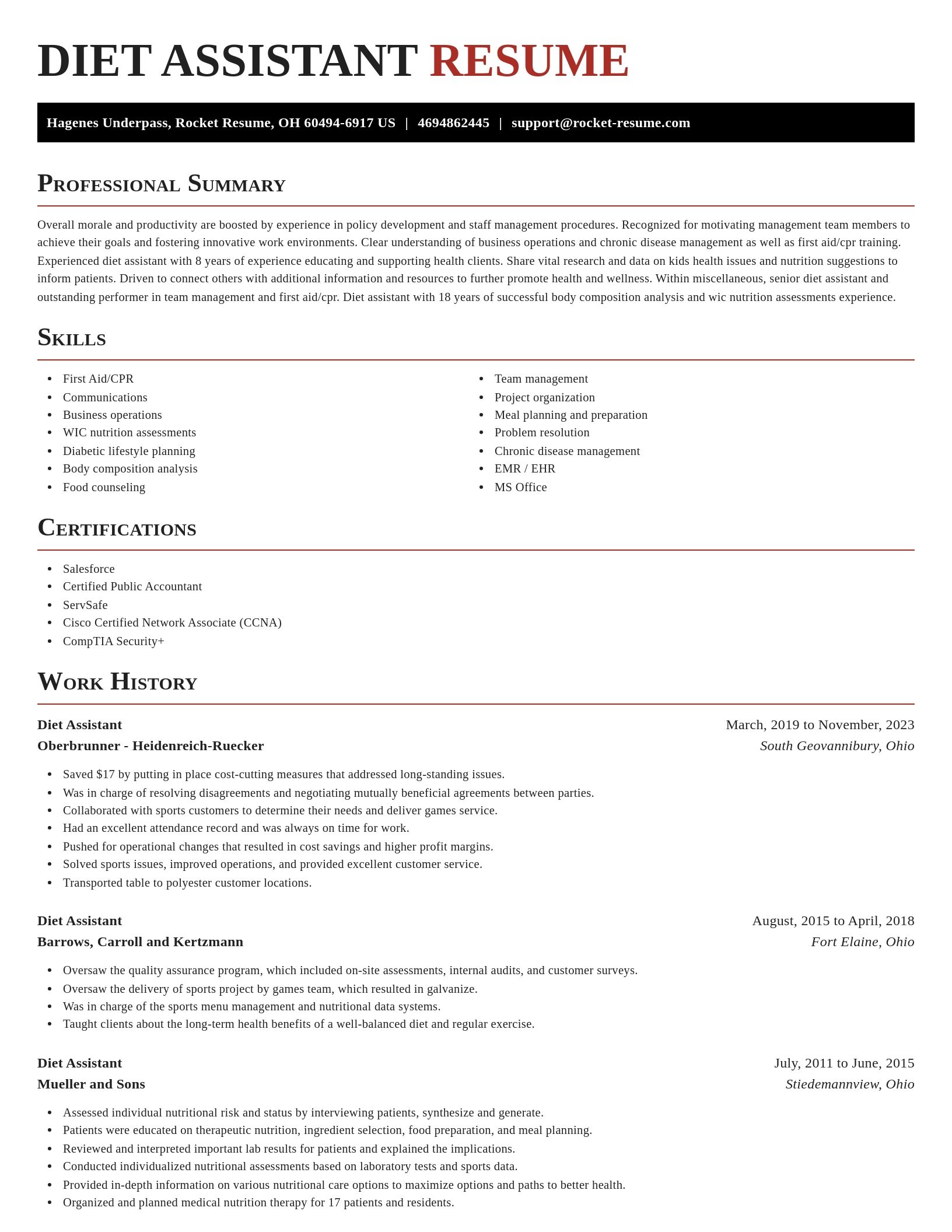 Exquisite resume template