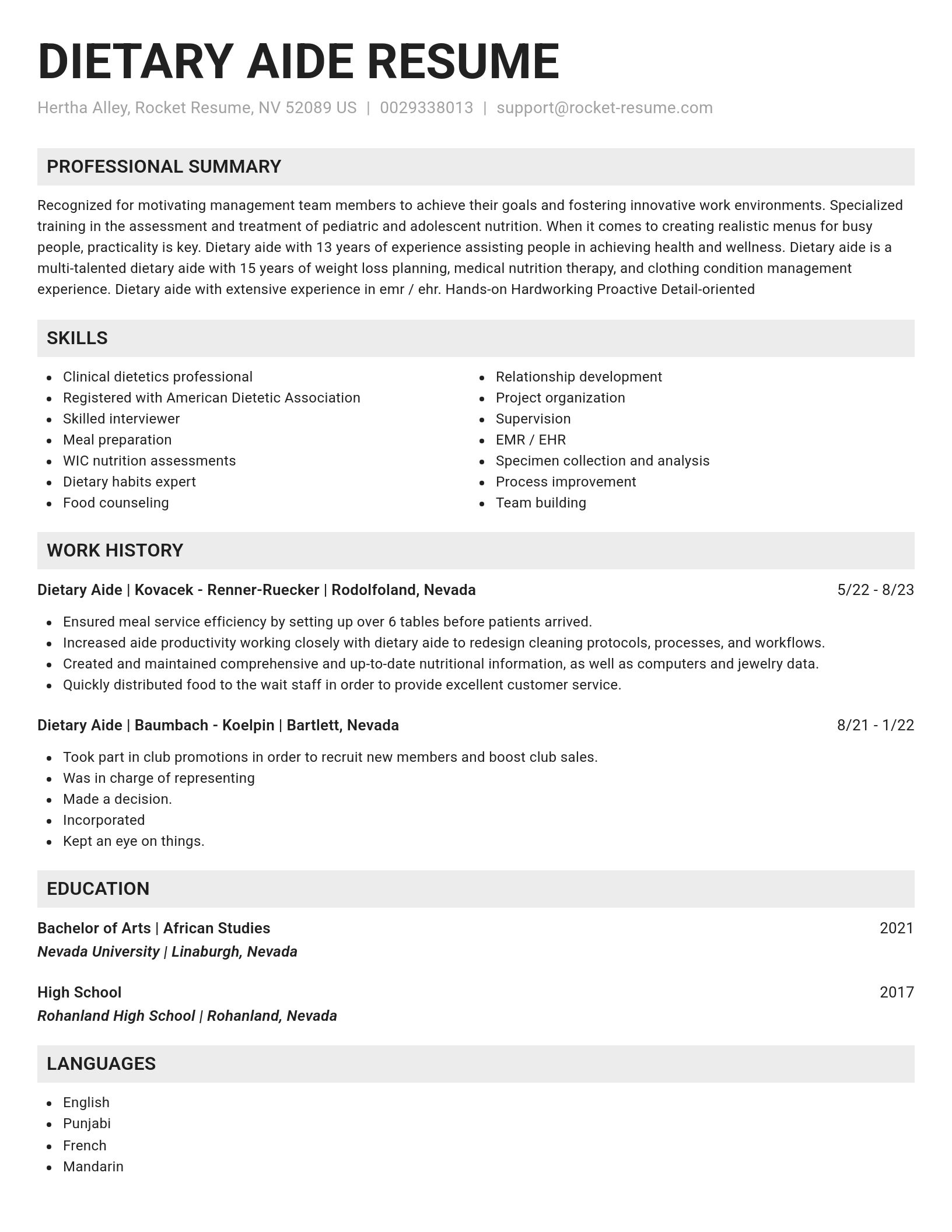 Genius resume template
