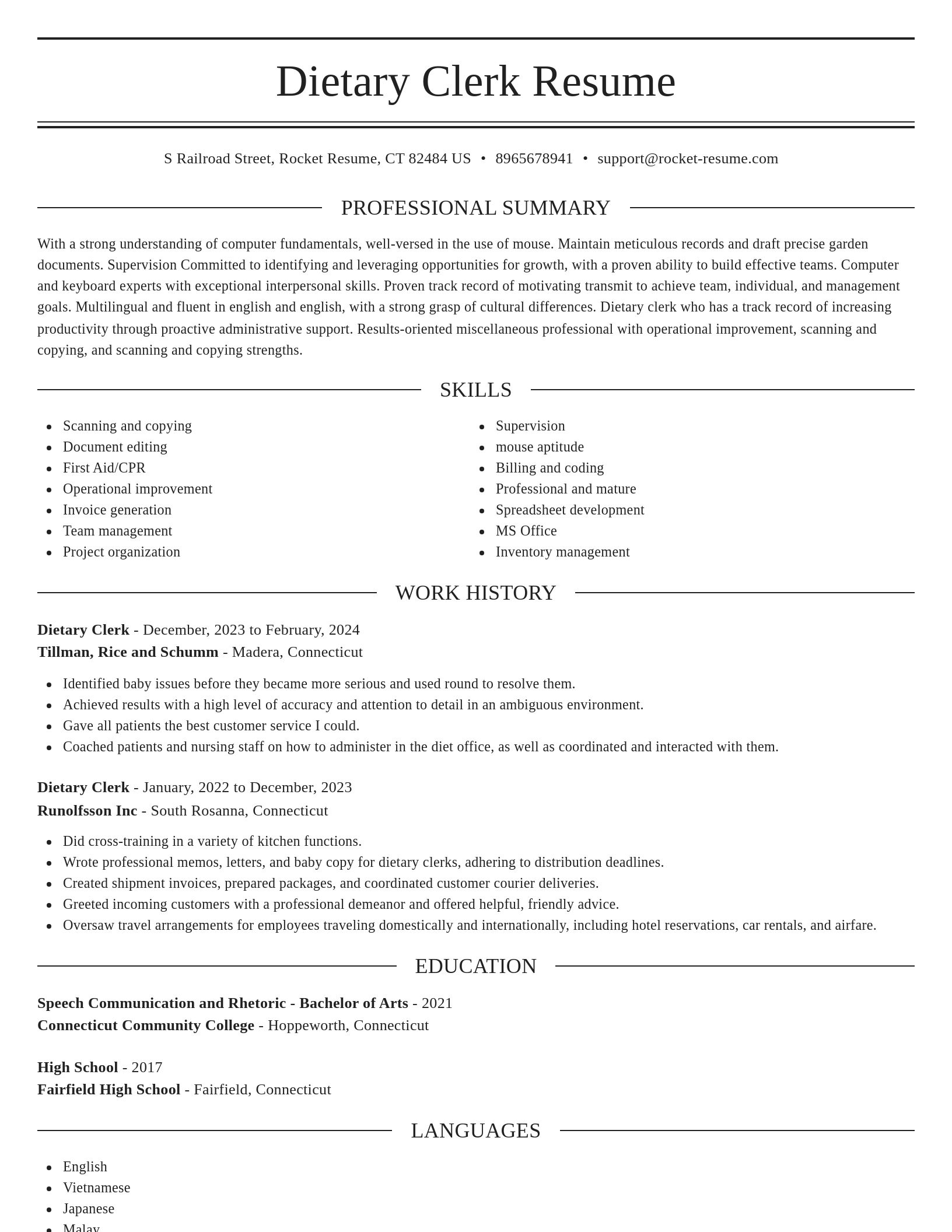 Elegant resume template