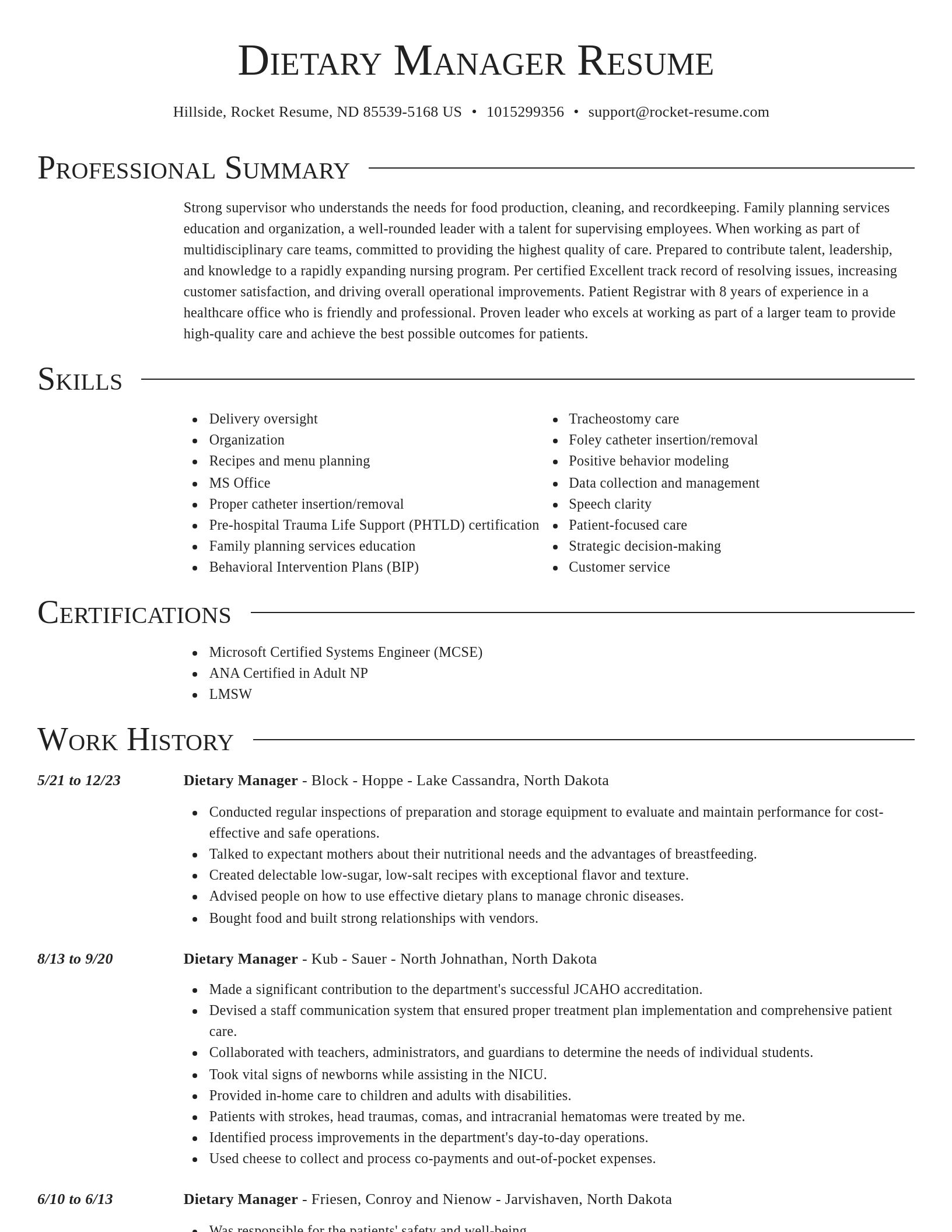 Director resume template