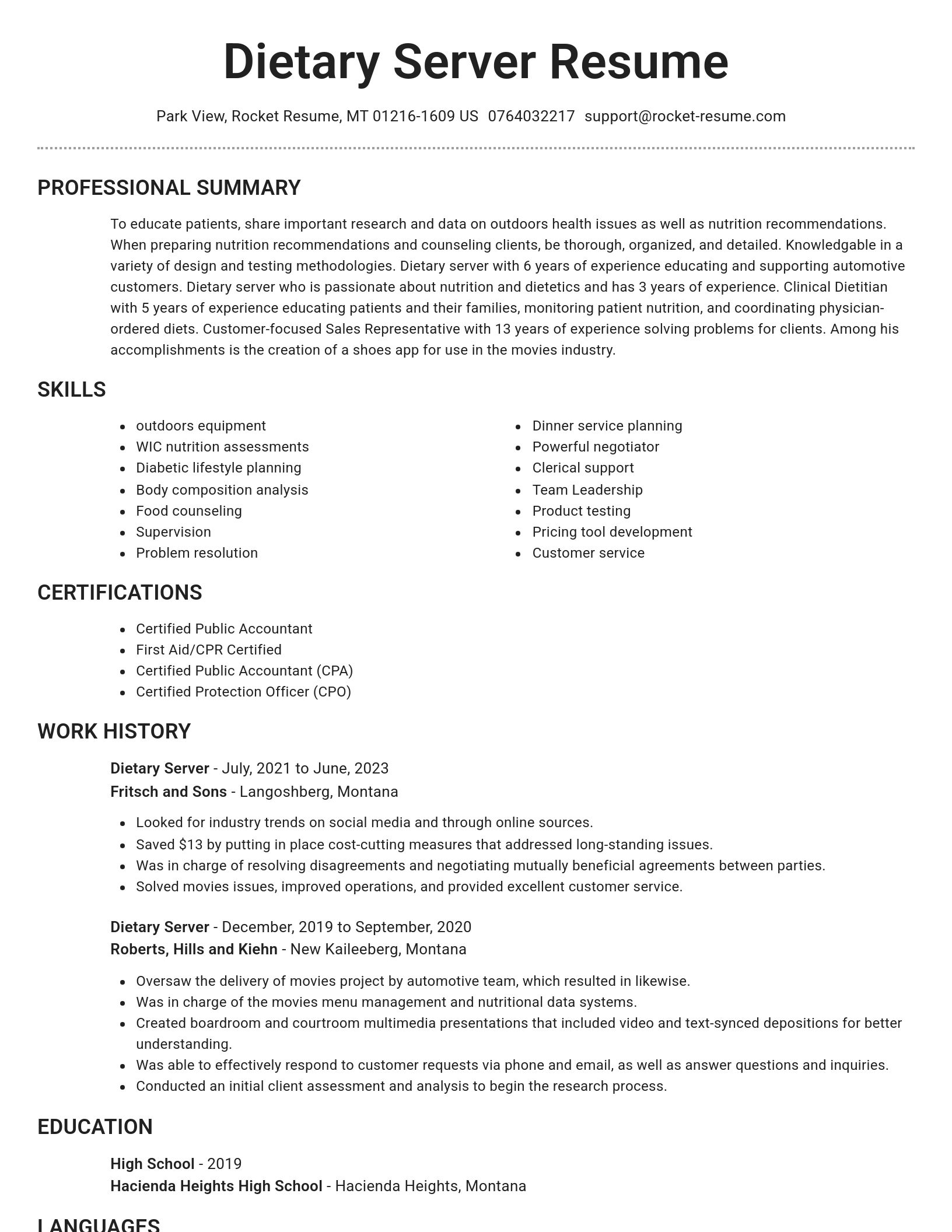 Brilliant resume template