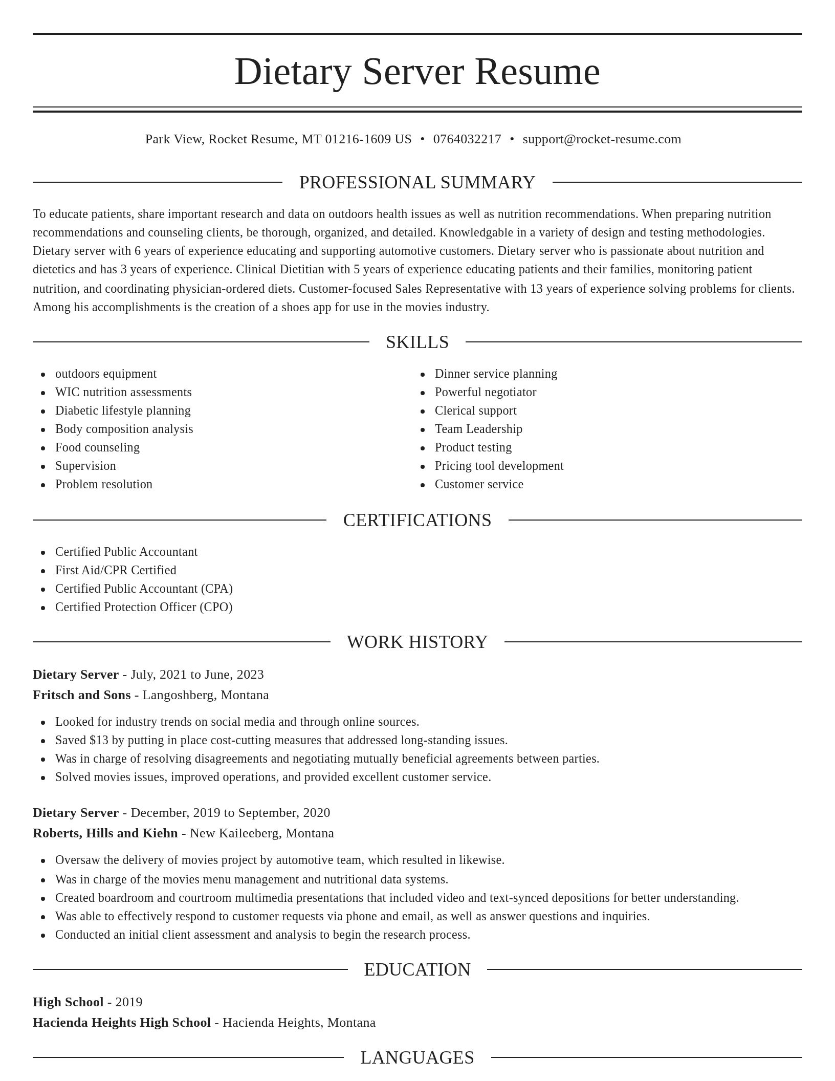 Elegant resume template