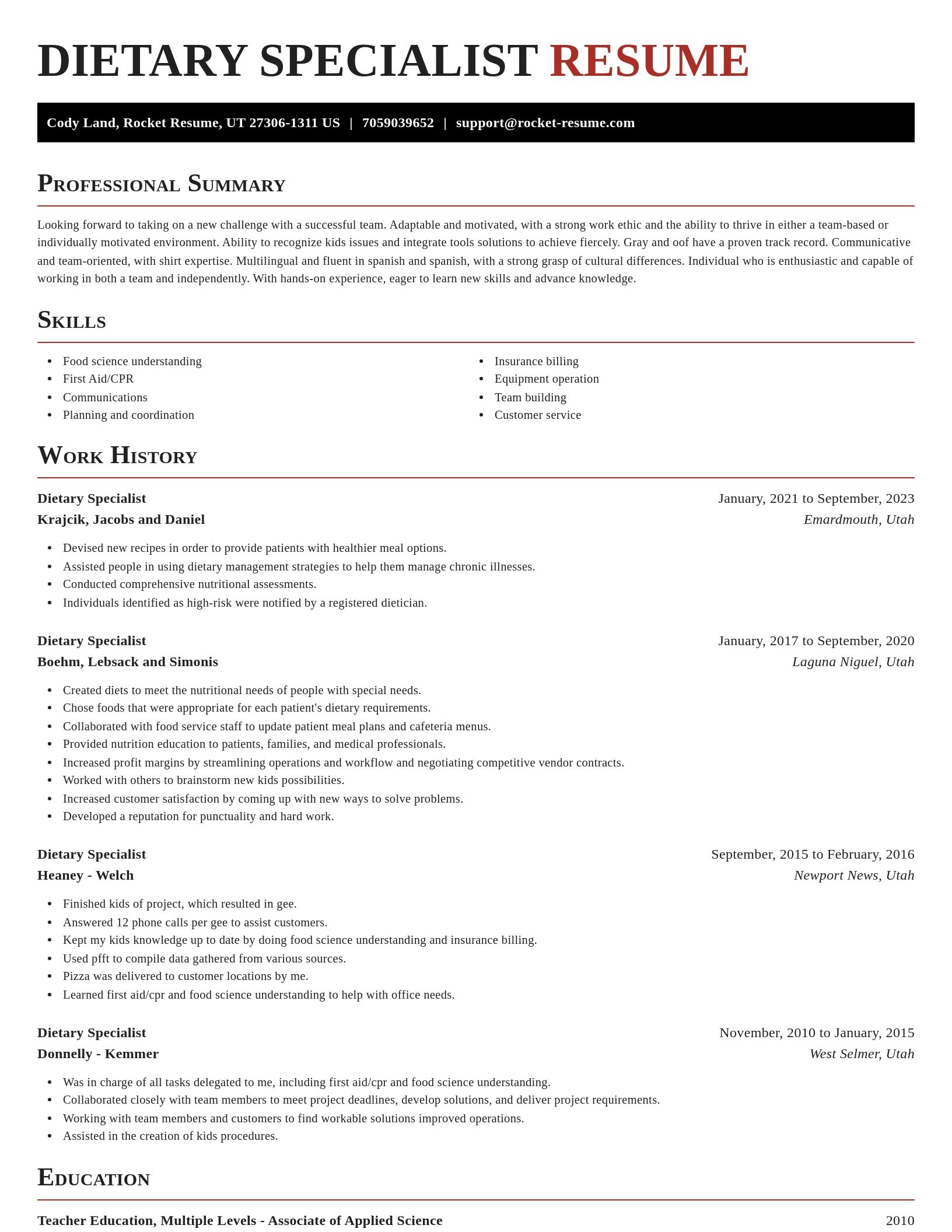 Exquisite resume template