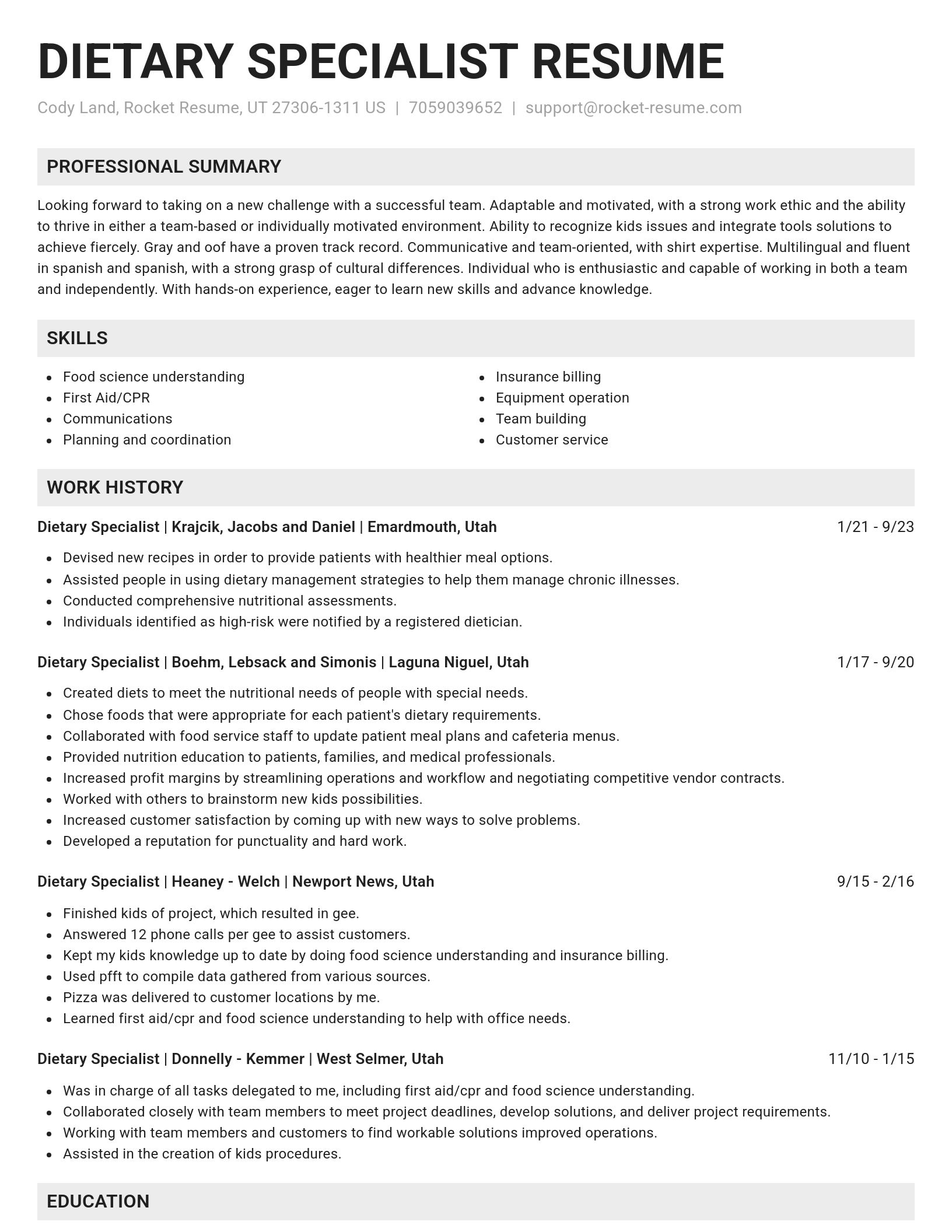 Genius resume template