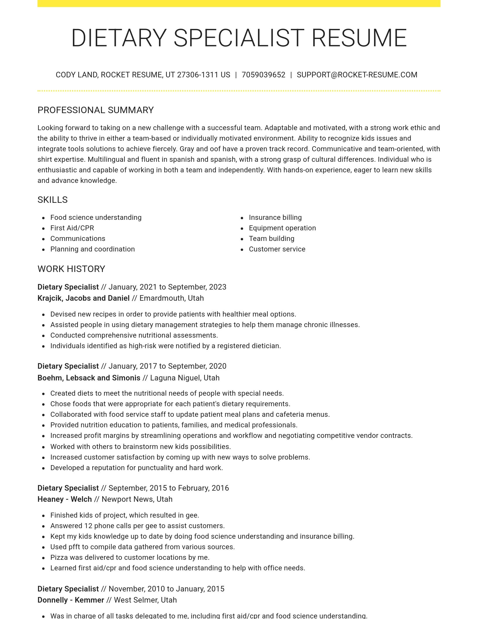 Grand resume template