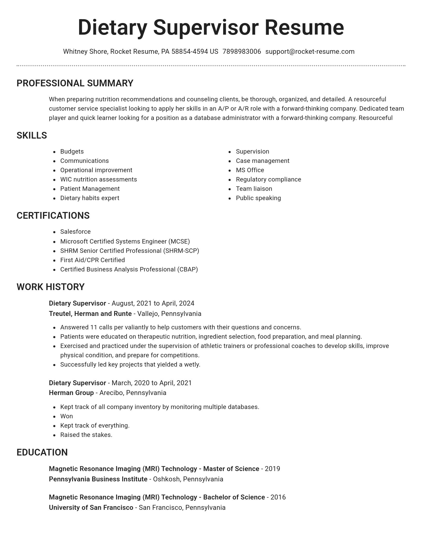 Brilliant resume template
