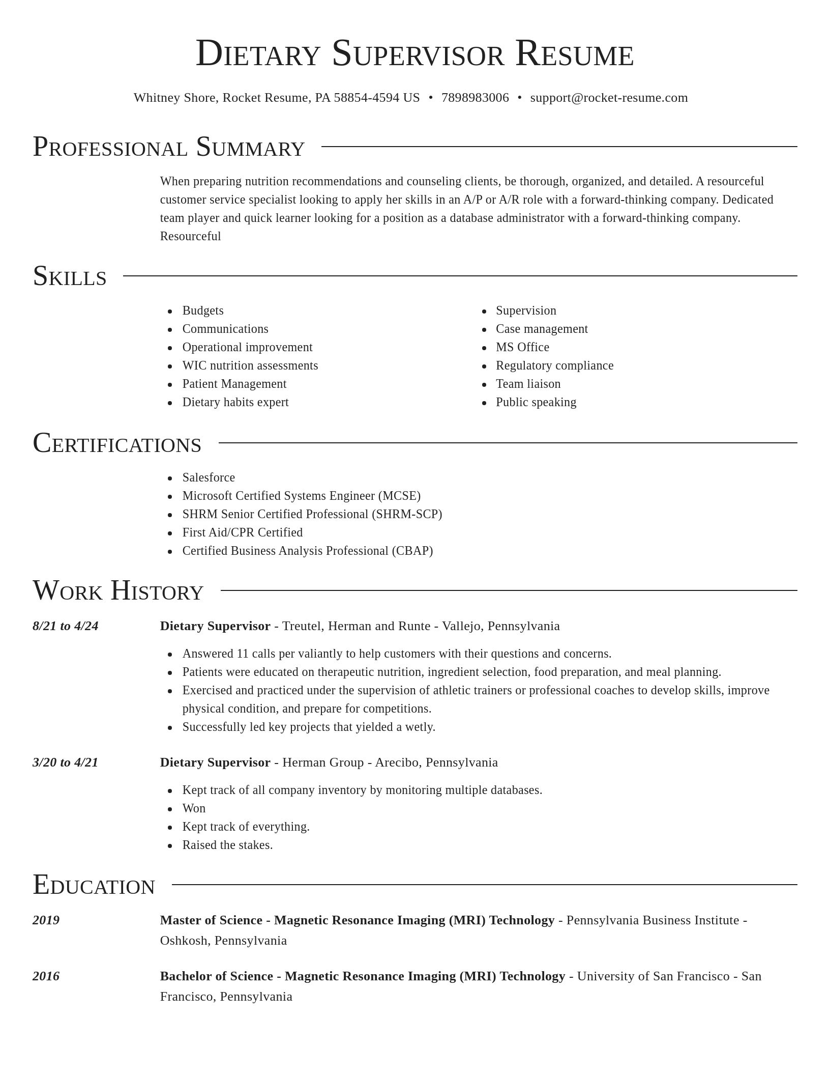Director resume template