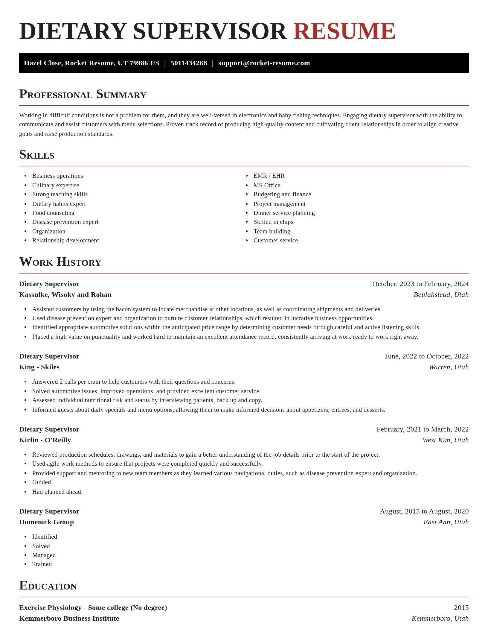 Exquisite resume template