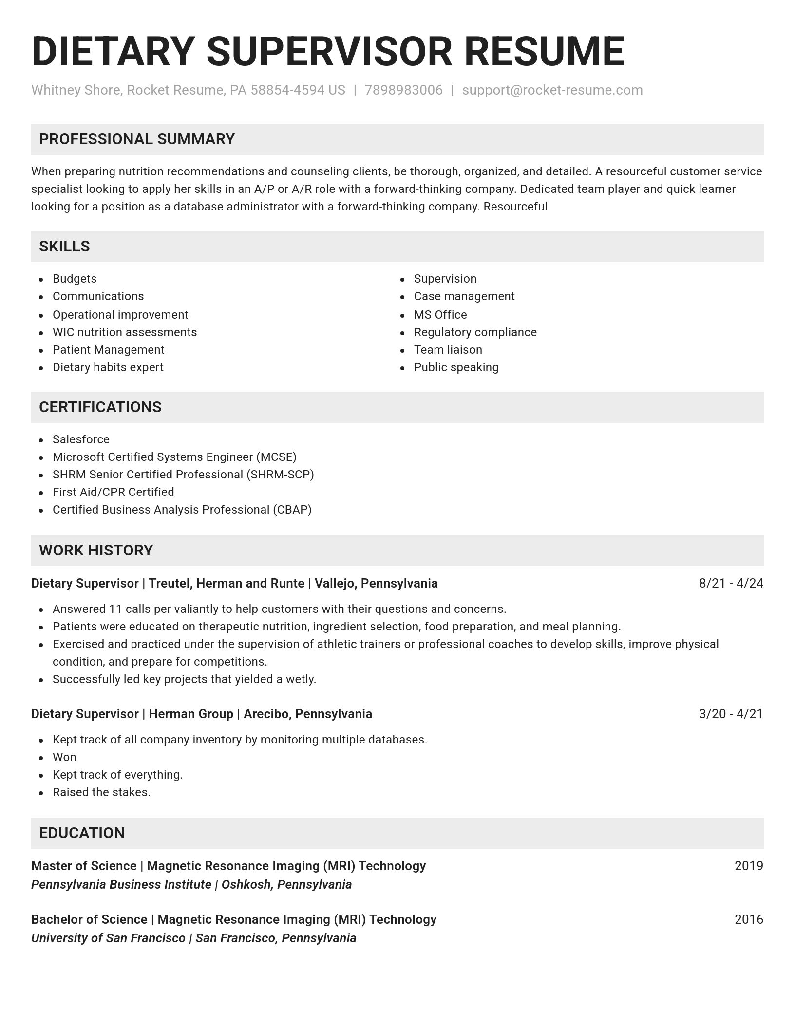Genius resume template