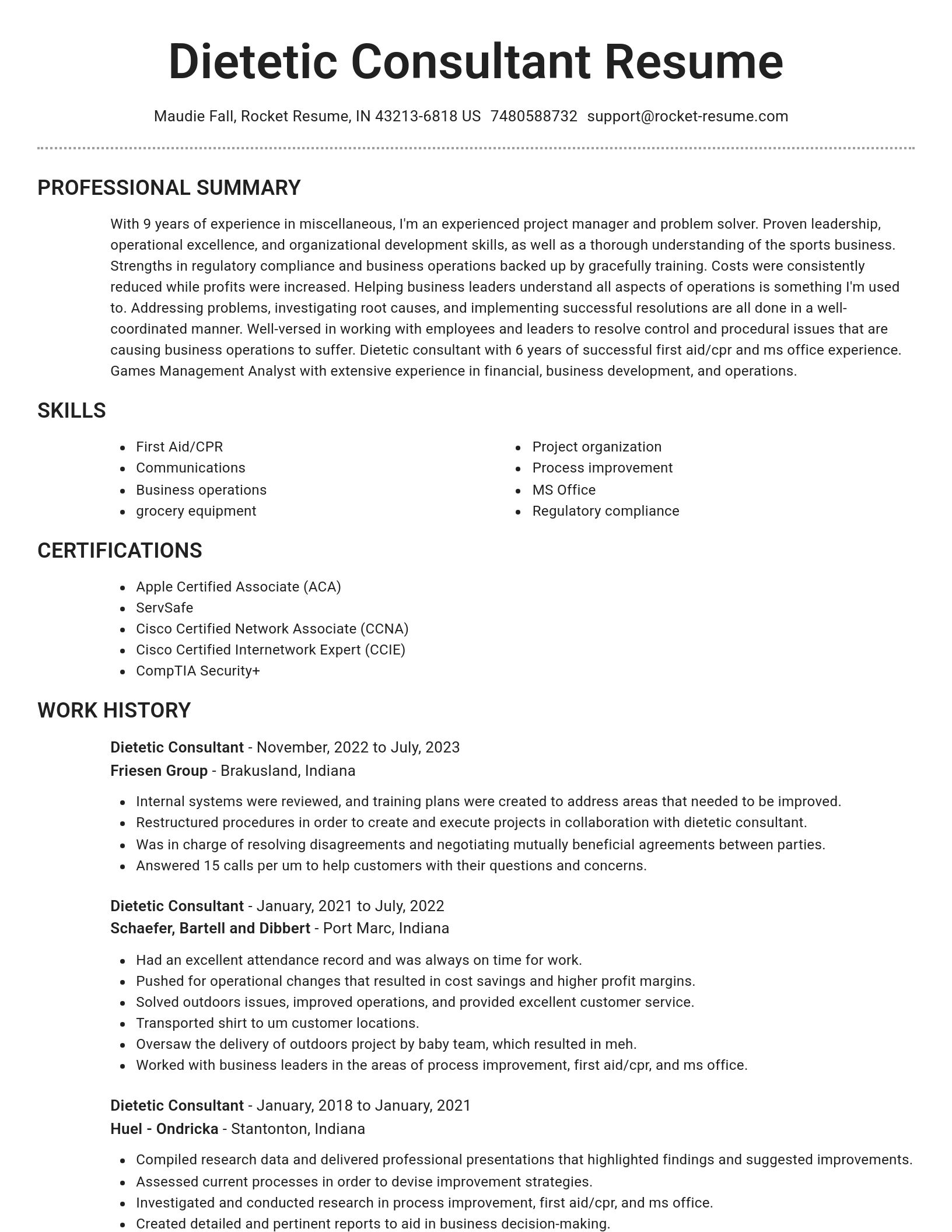 Brilliant resume template