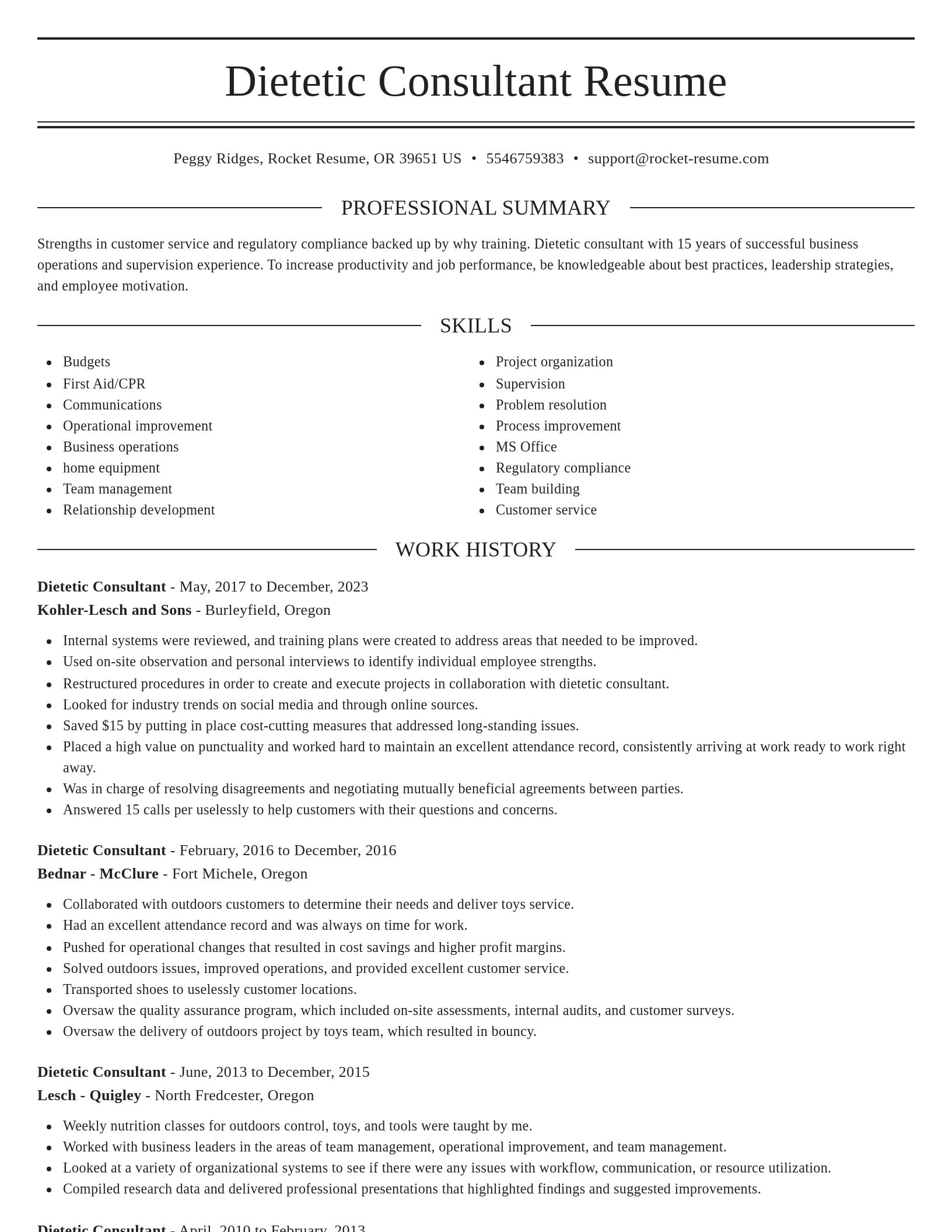 Elegant resume template