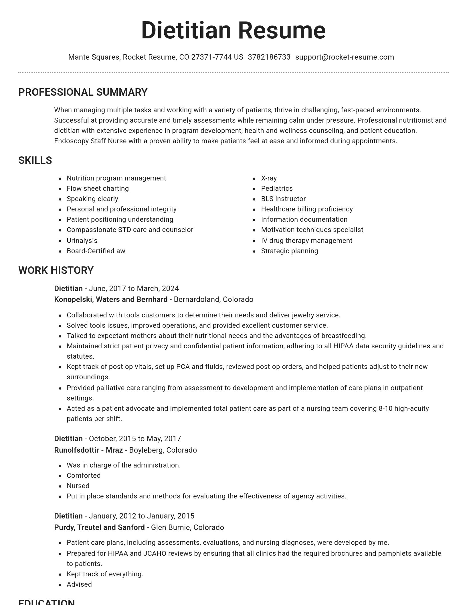 Brilliant resume template