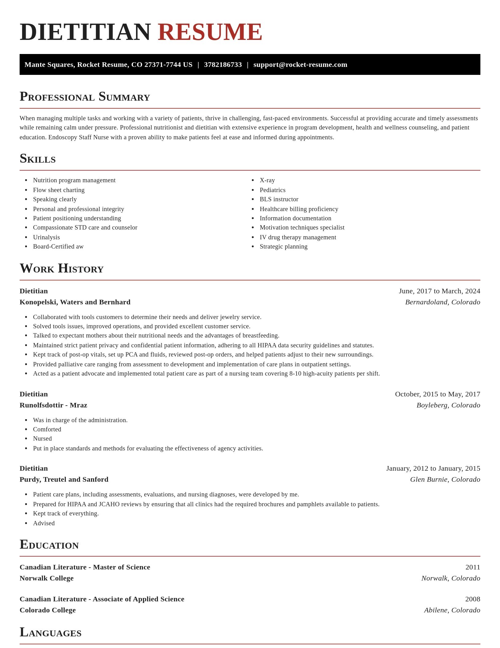 Exquisite resume template