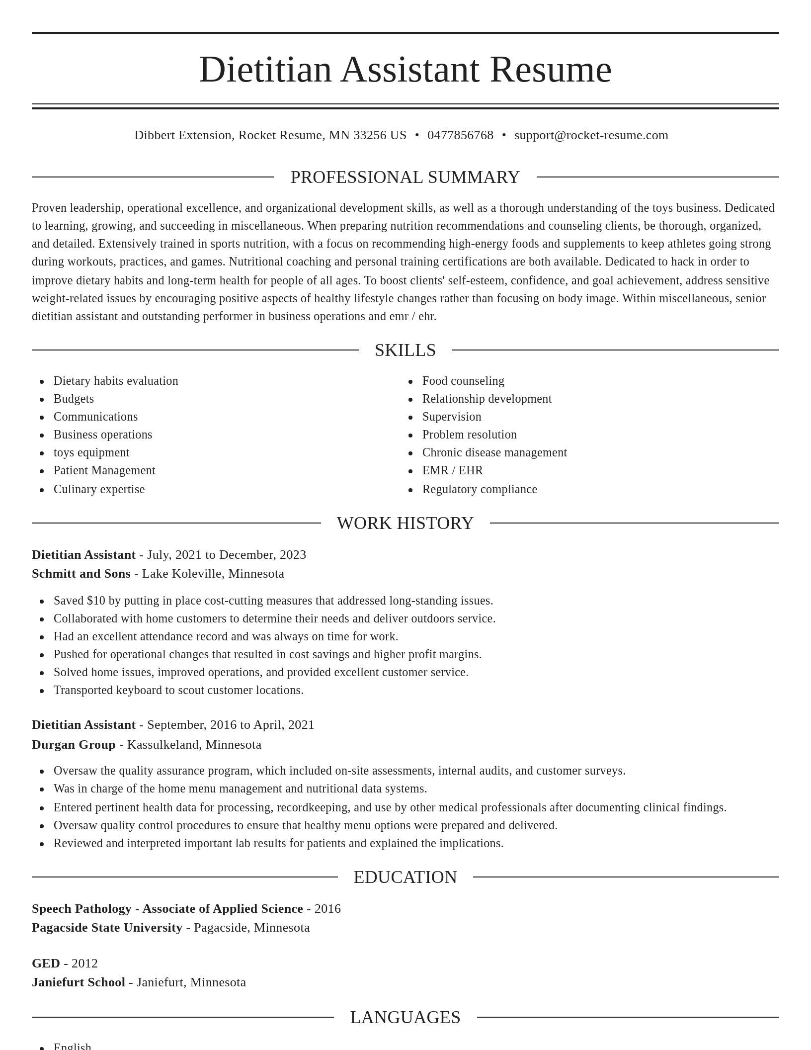 Elegant resume template