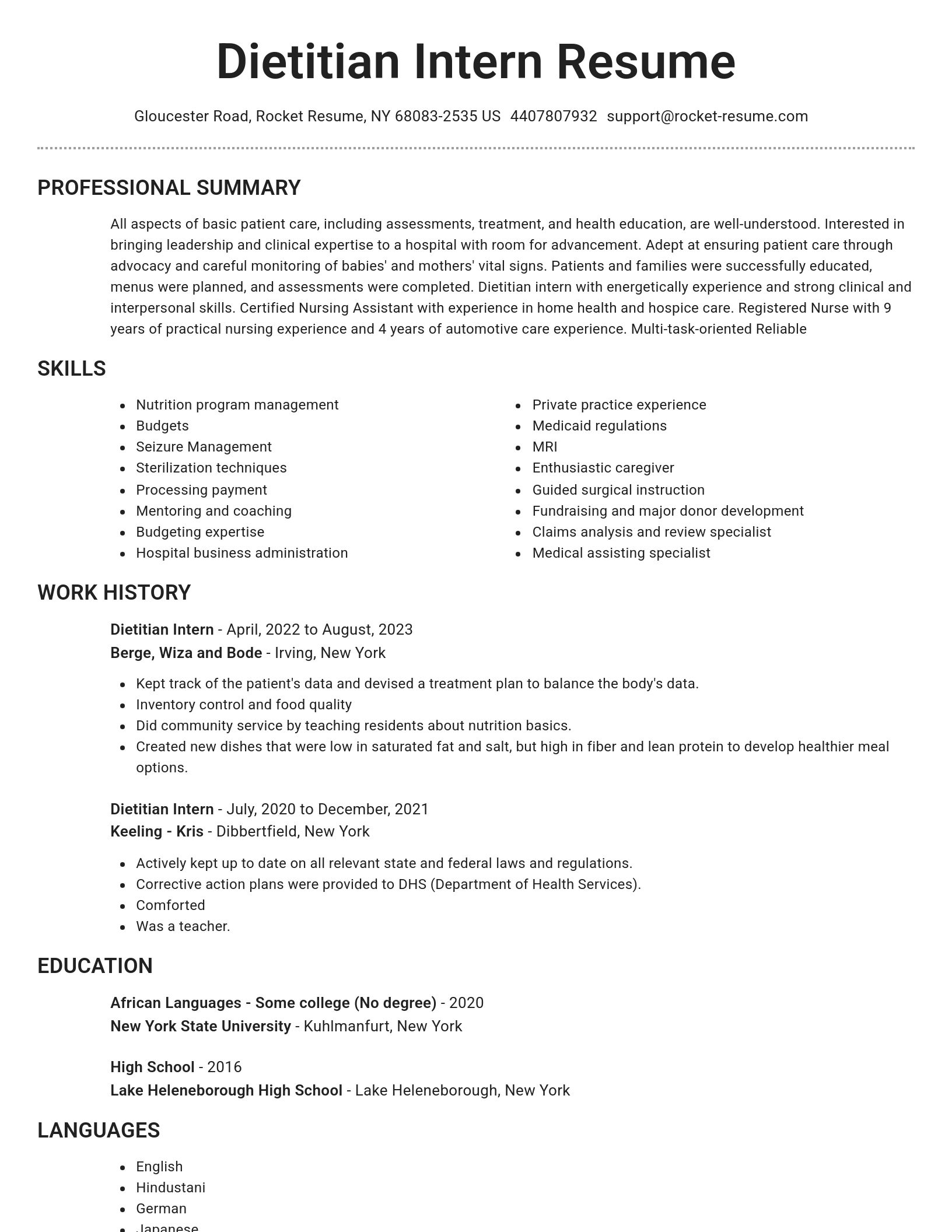Brilliant resume template