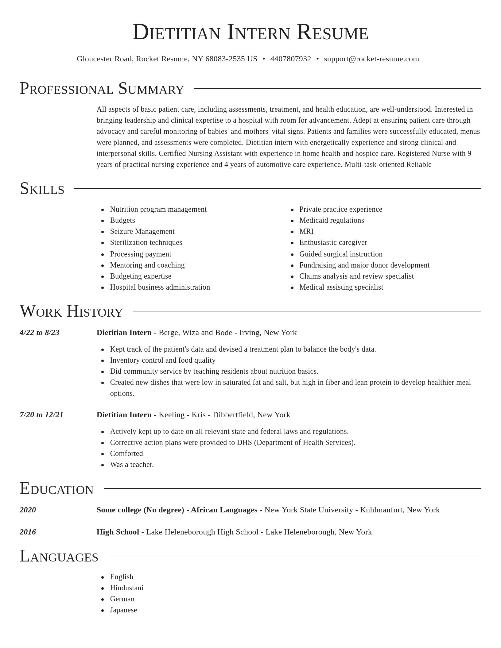 Director resume template