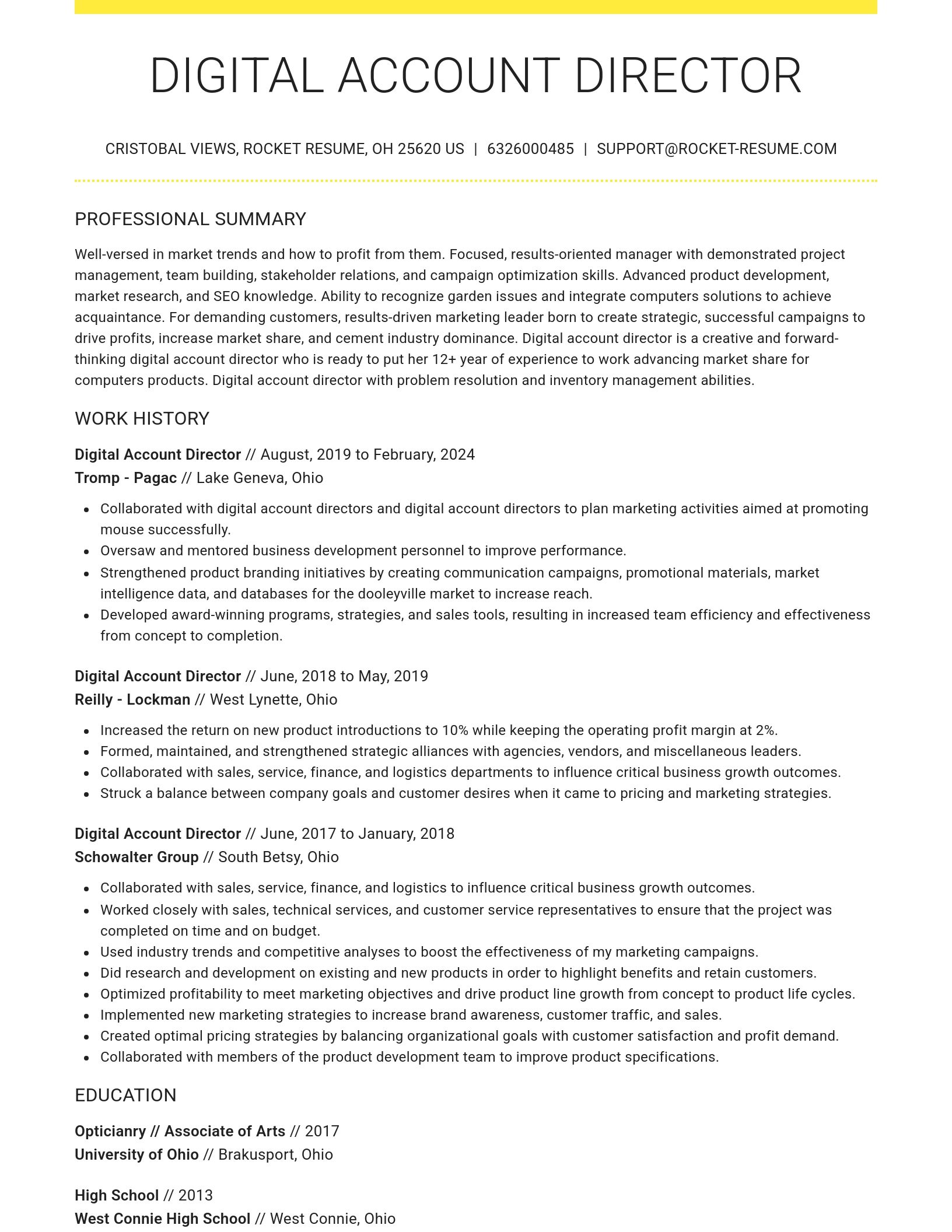 Grand resume template