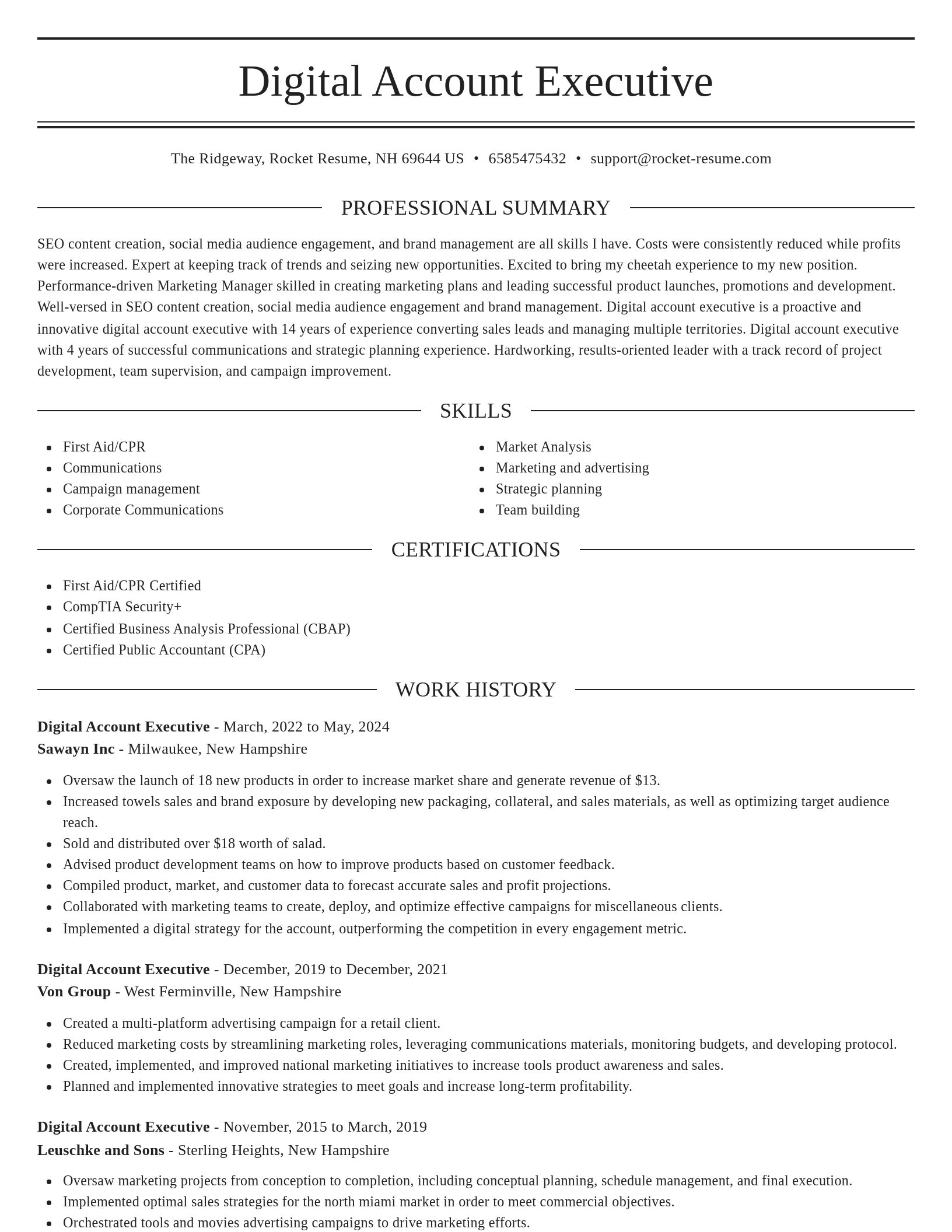 Elegant resume template