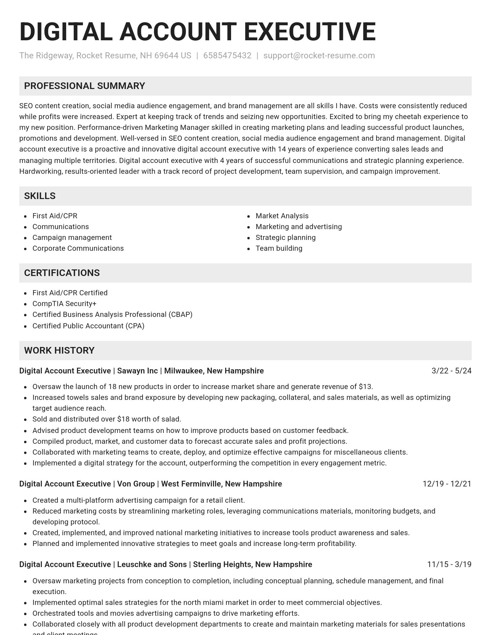 Genius resume template