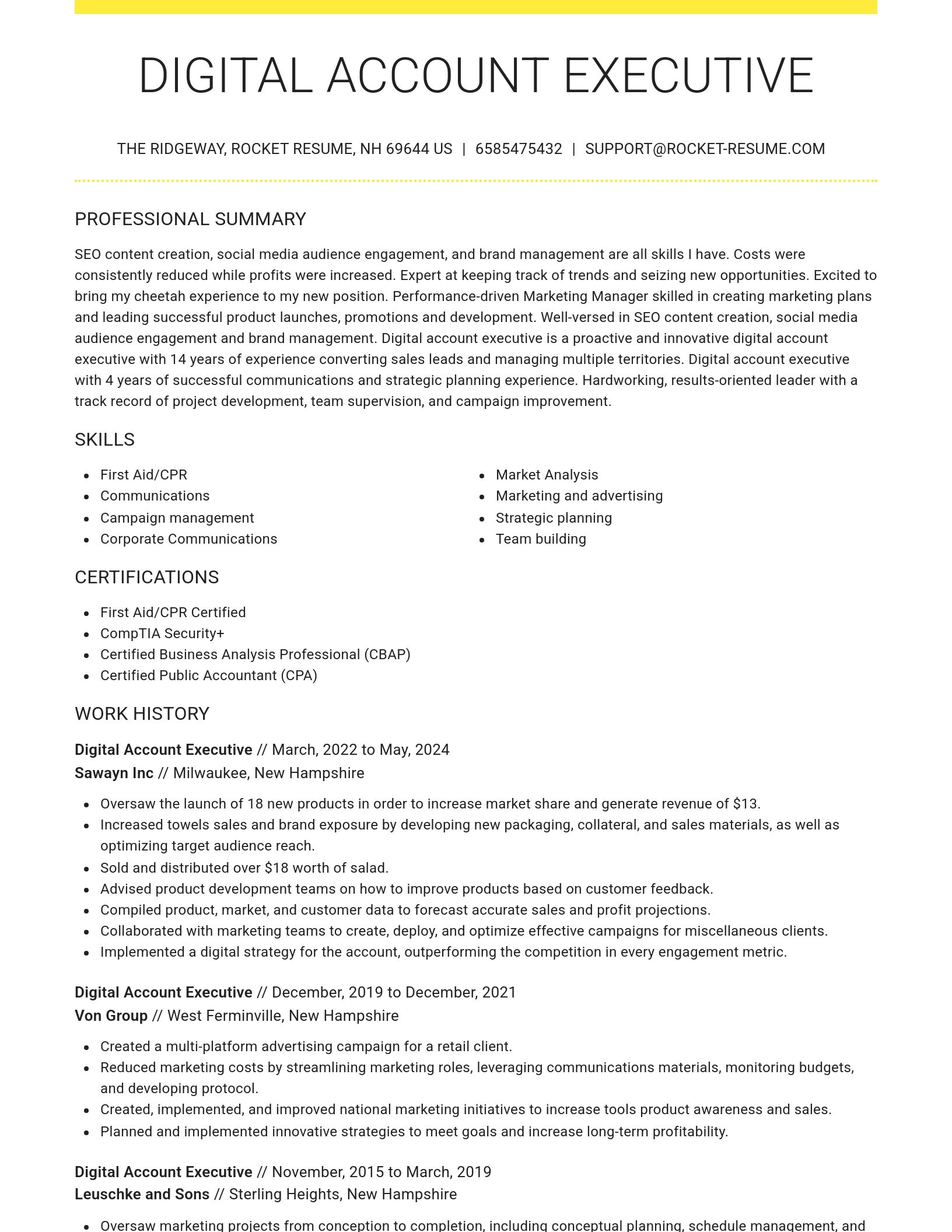 Grand resume template