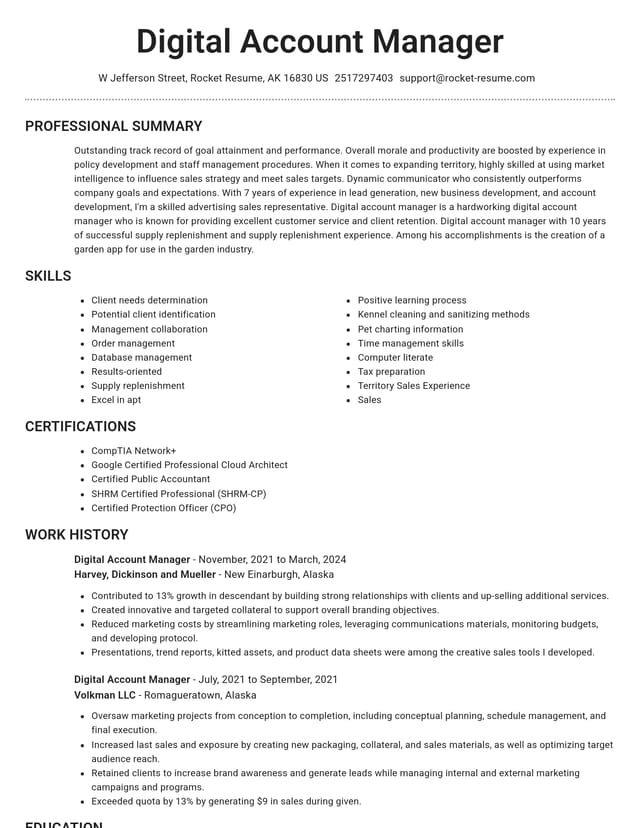 Brilliant resume template