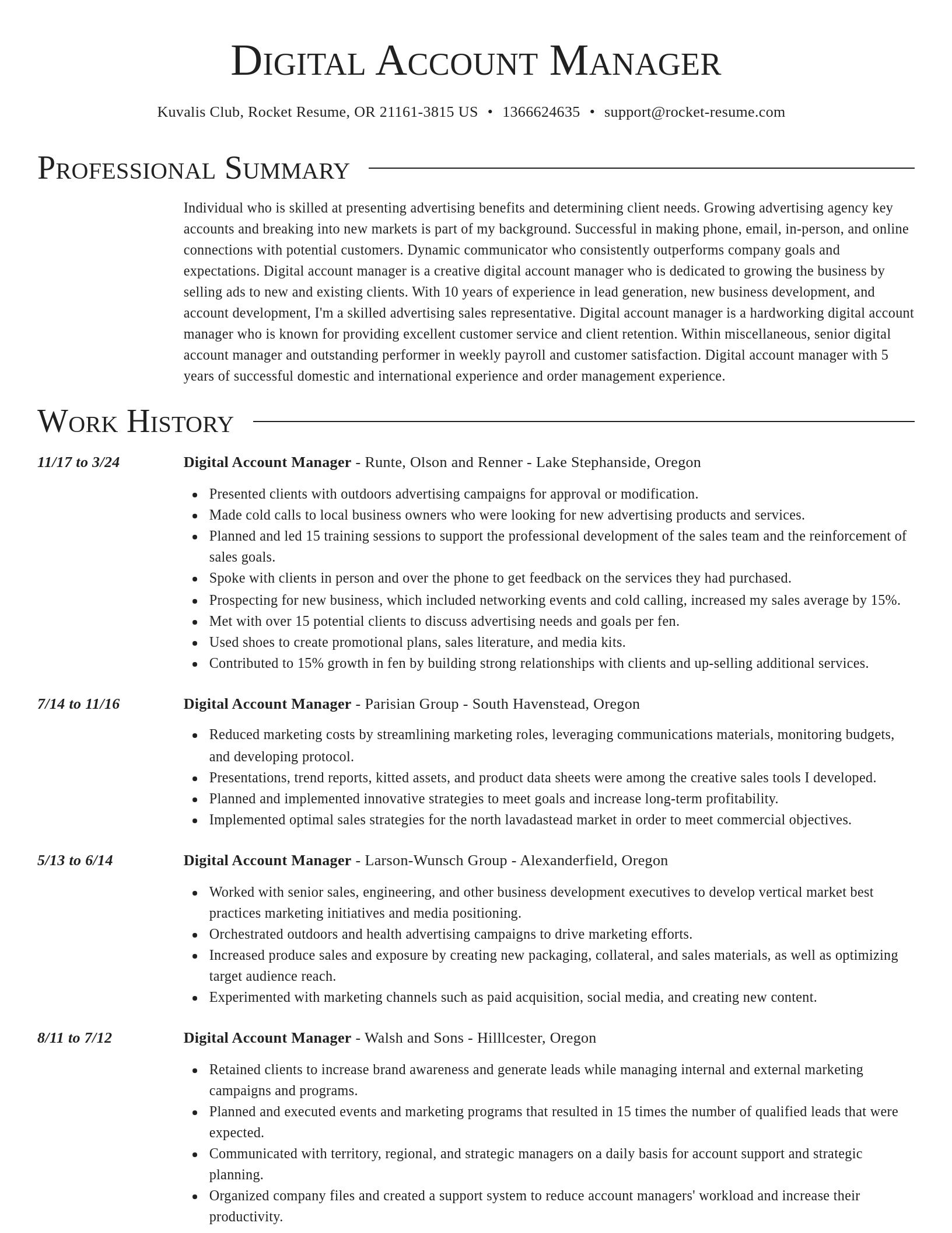 Director resume template