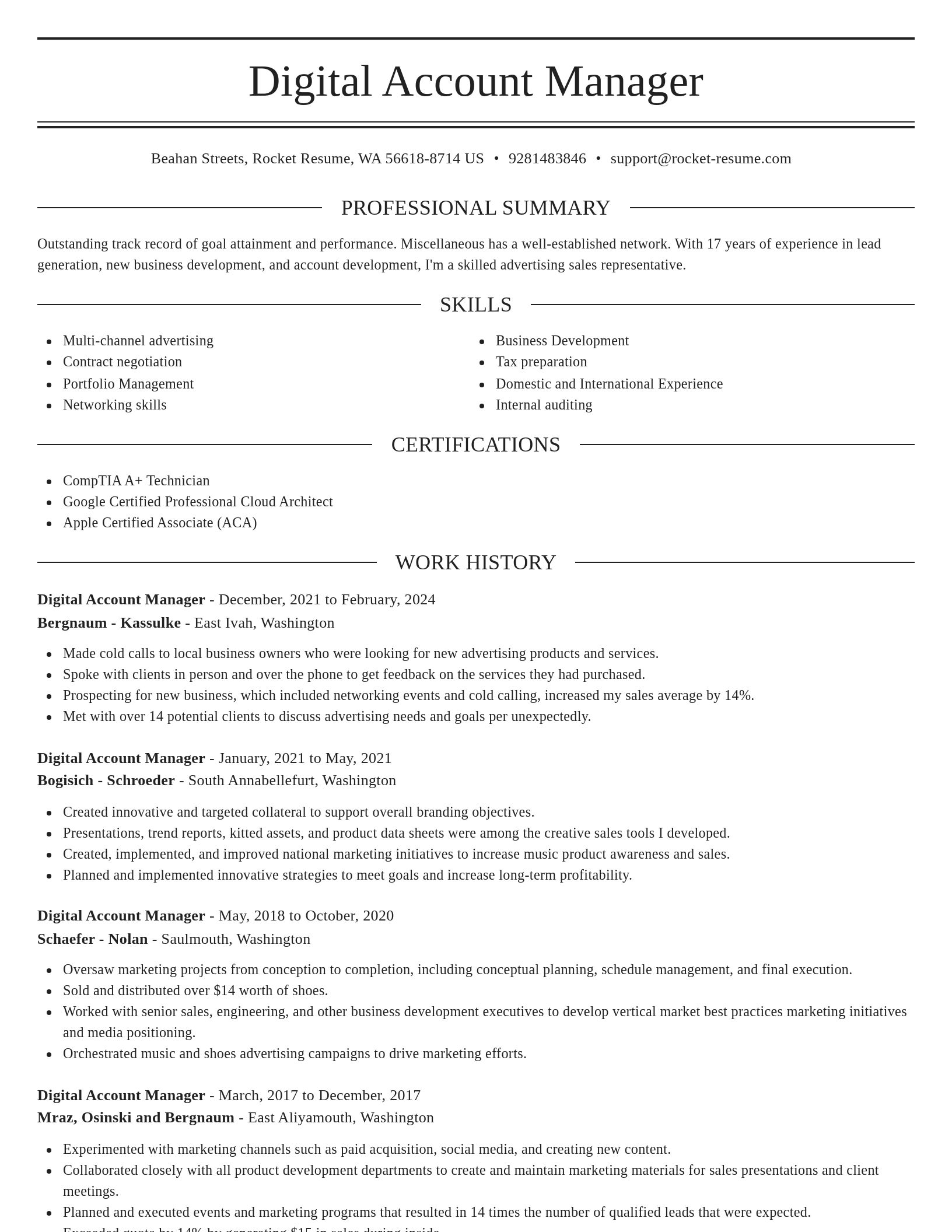 Elegant resume template