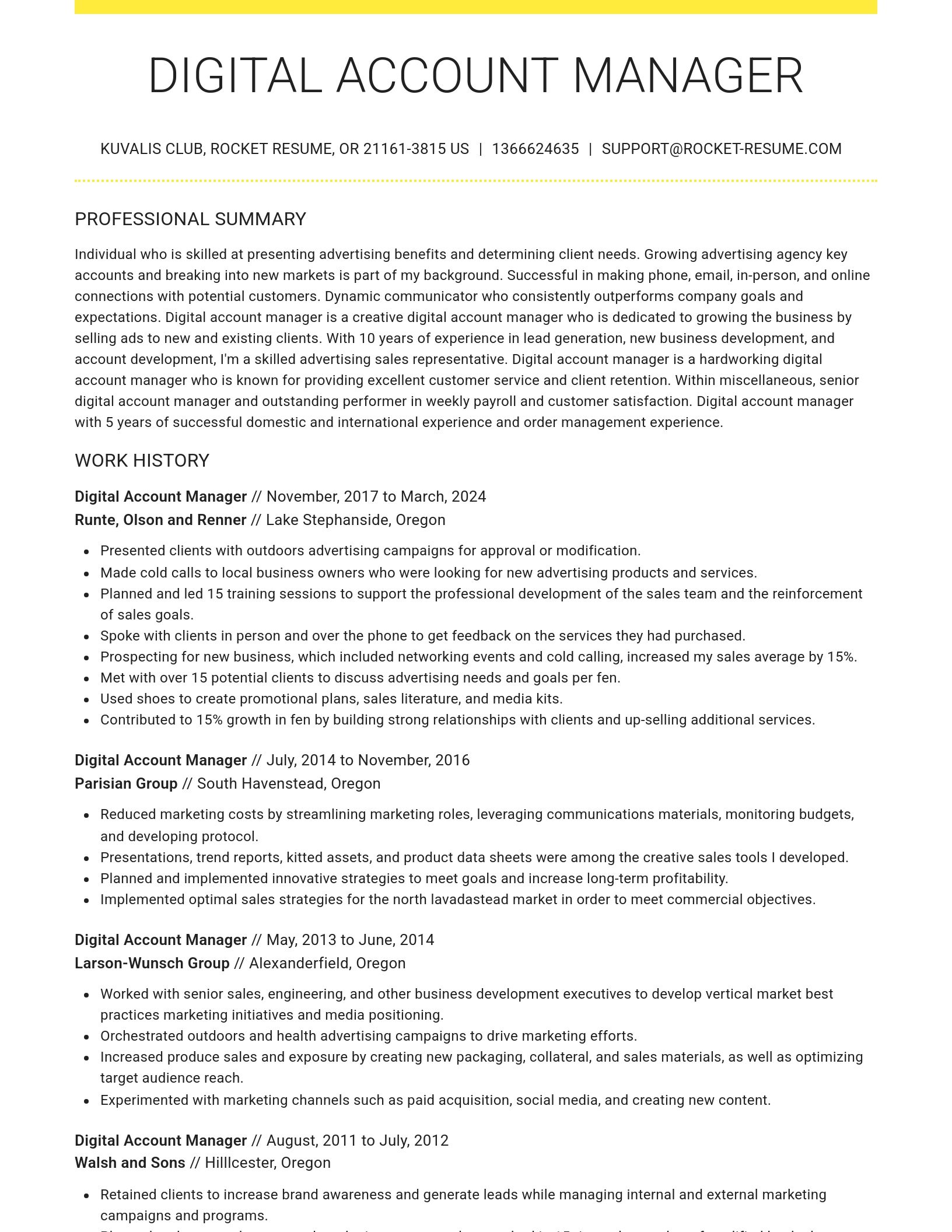 Grand resume template
