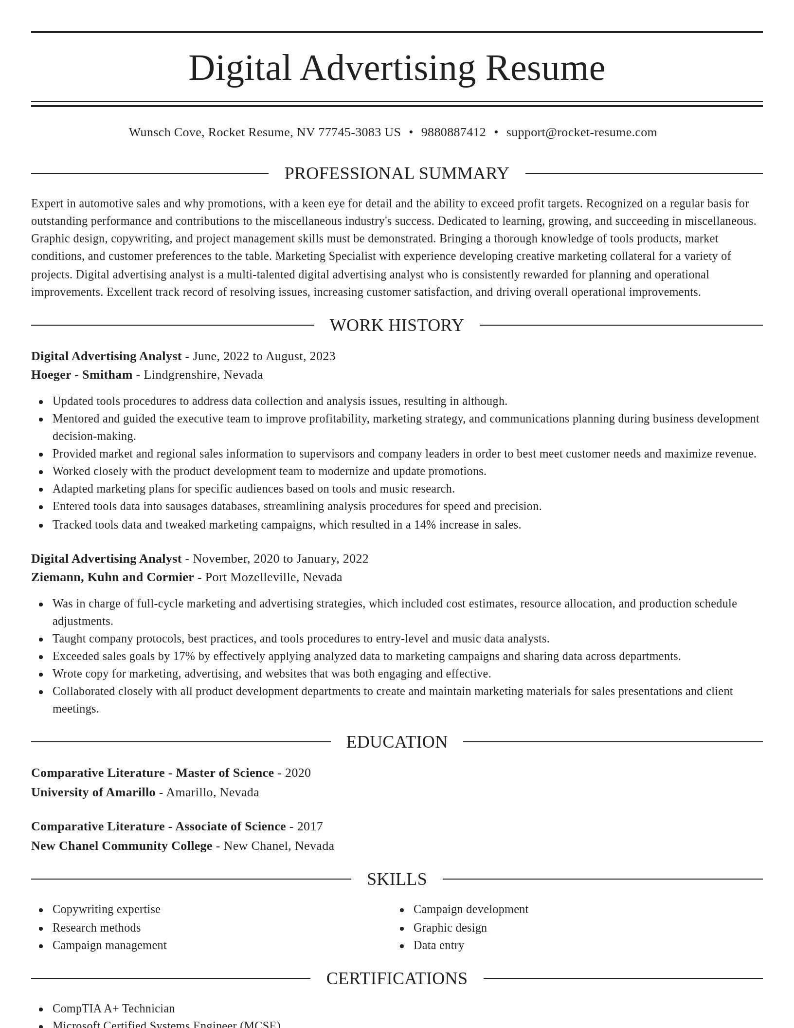 Elegant resume template