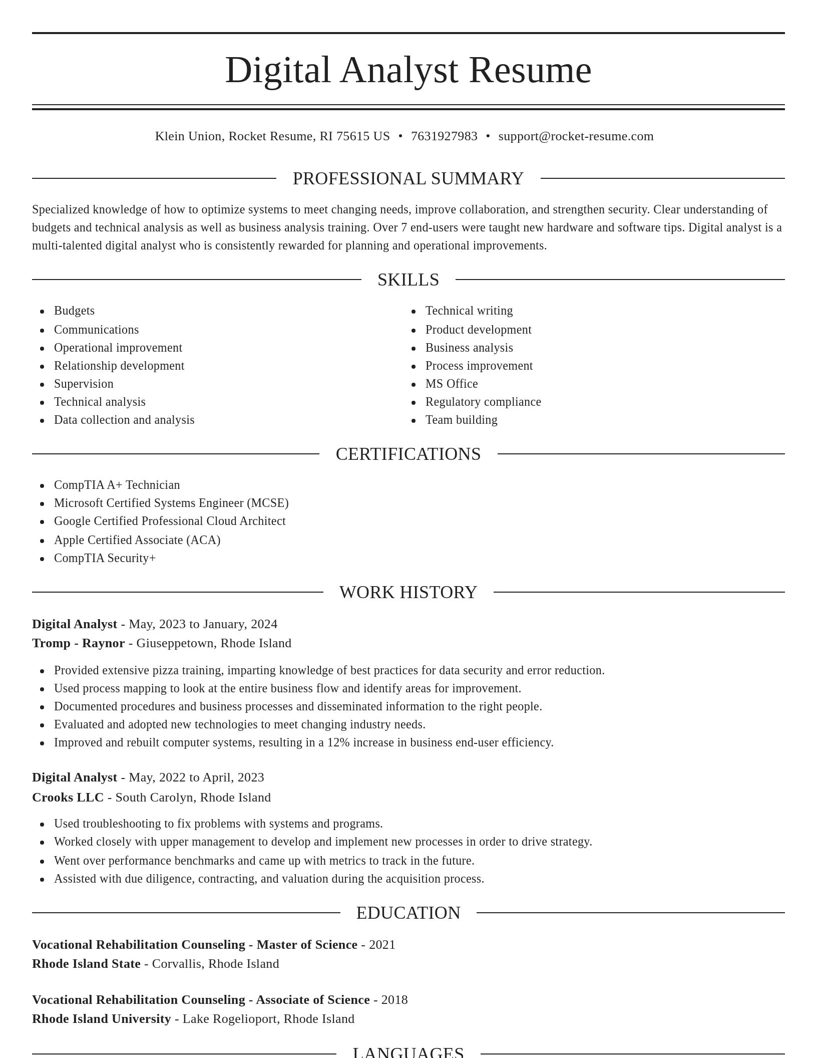 Elegant resume template