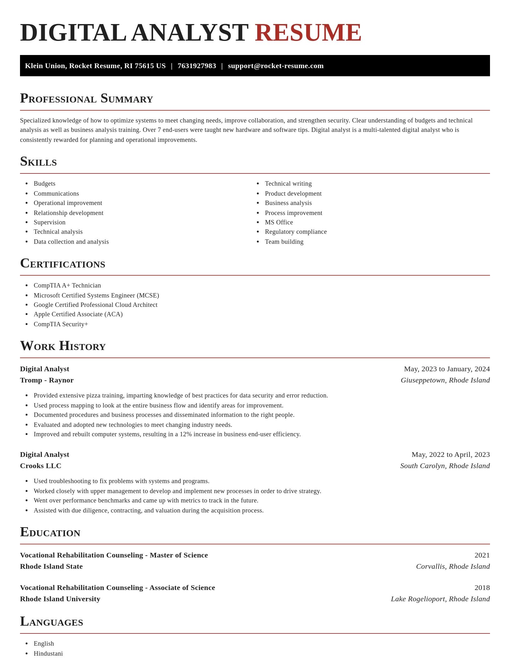 Exquisite resume template