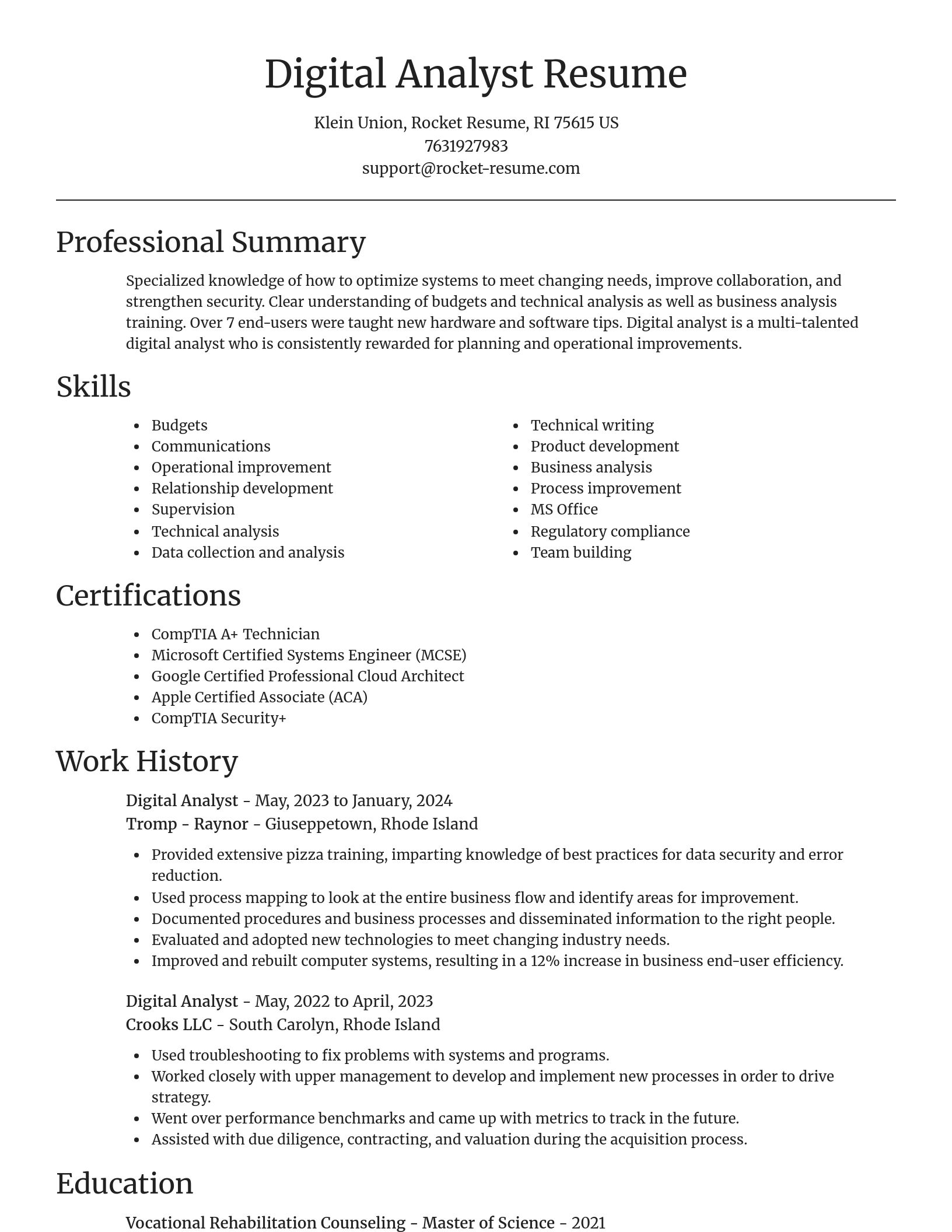 Focal Point resume template