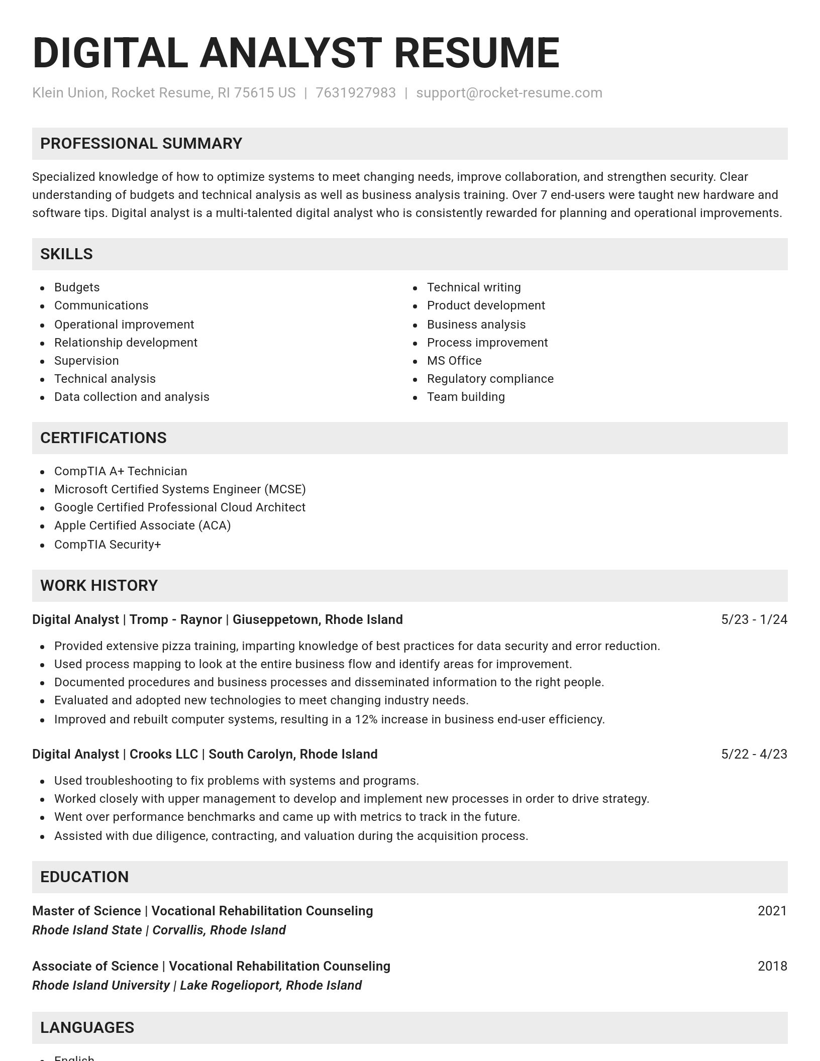 Genius resume template