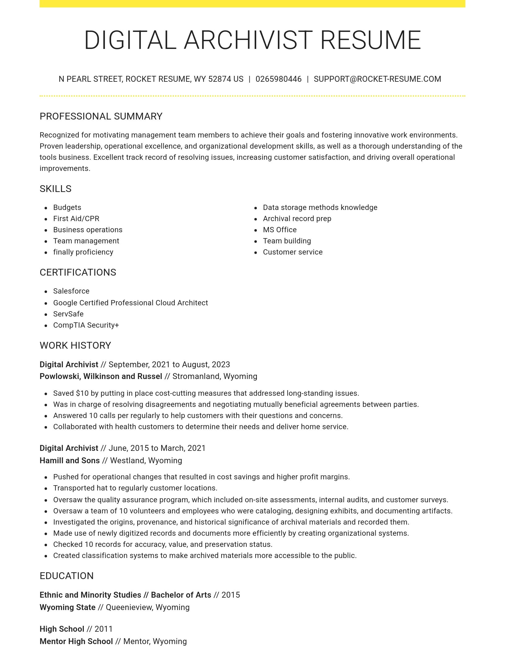 Grand resume template