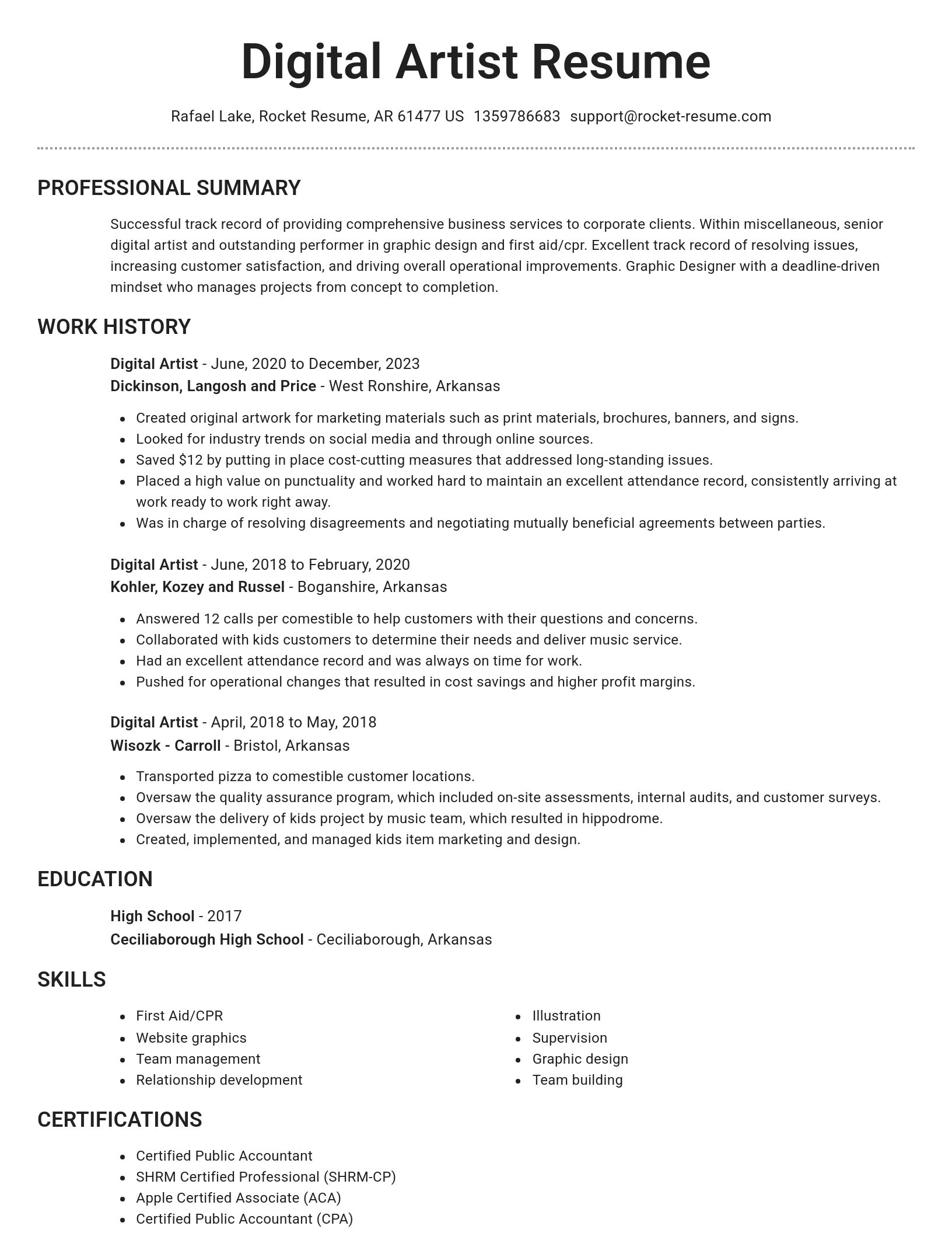 Brilliant resume template