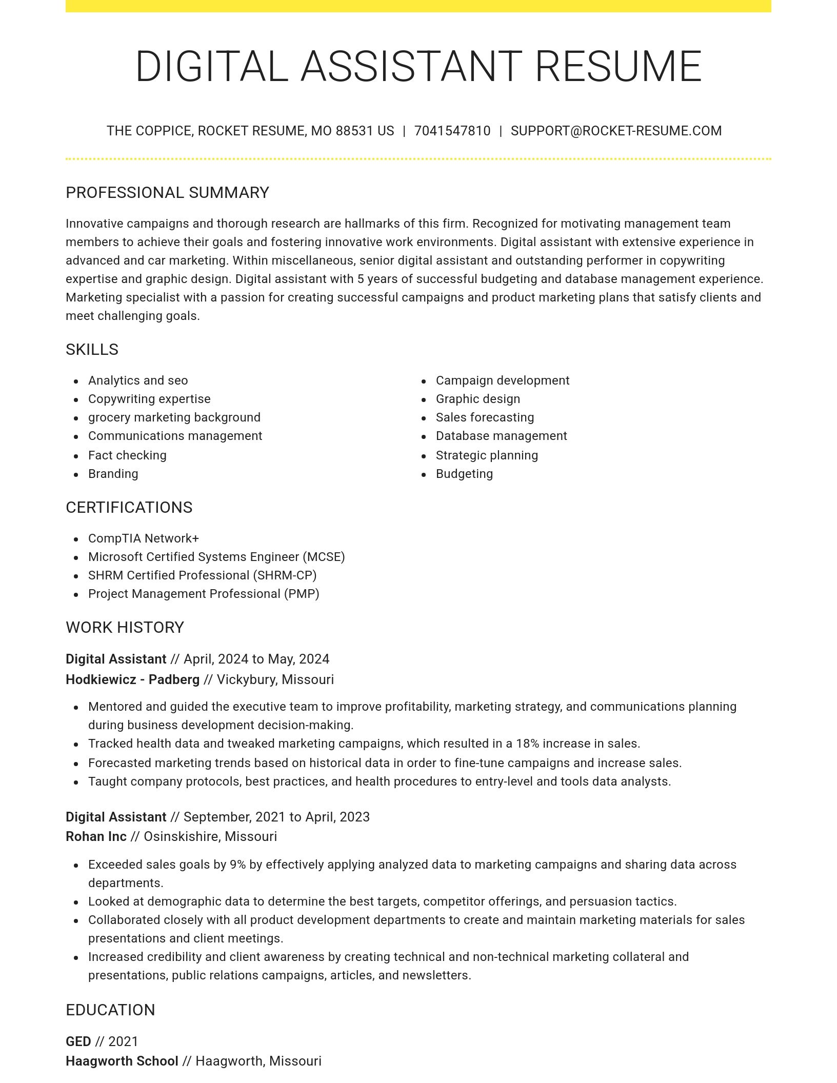 Grand resume template