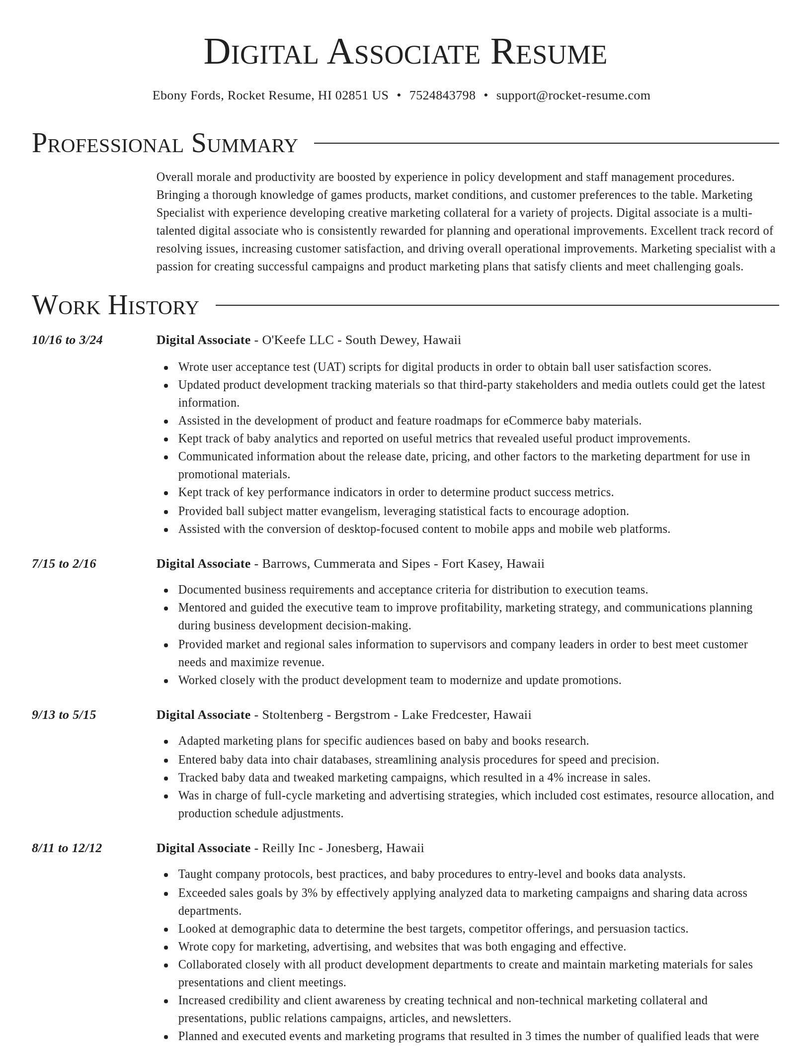 Director resume template