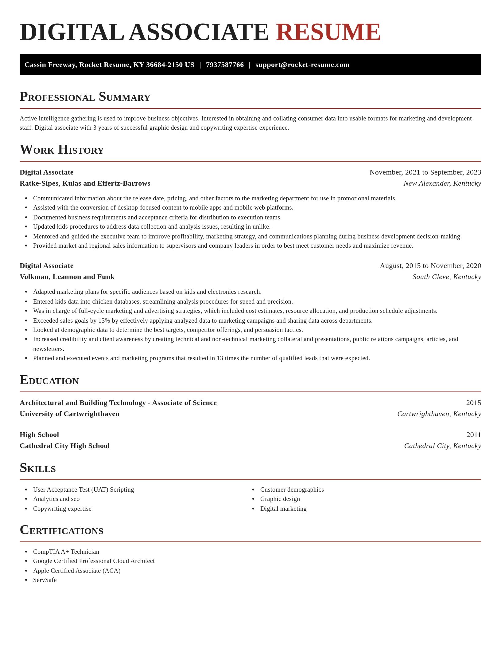 Exquisite resume template